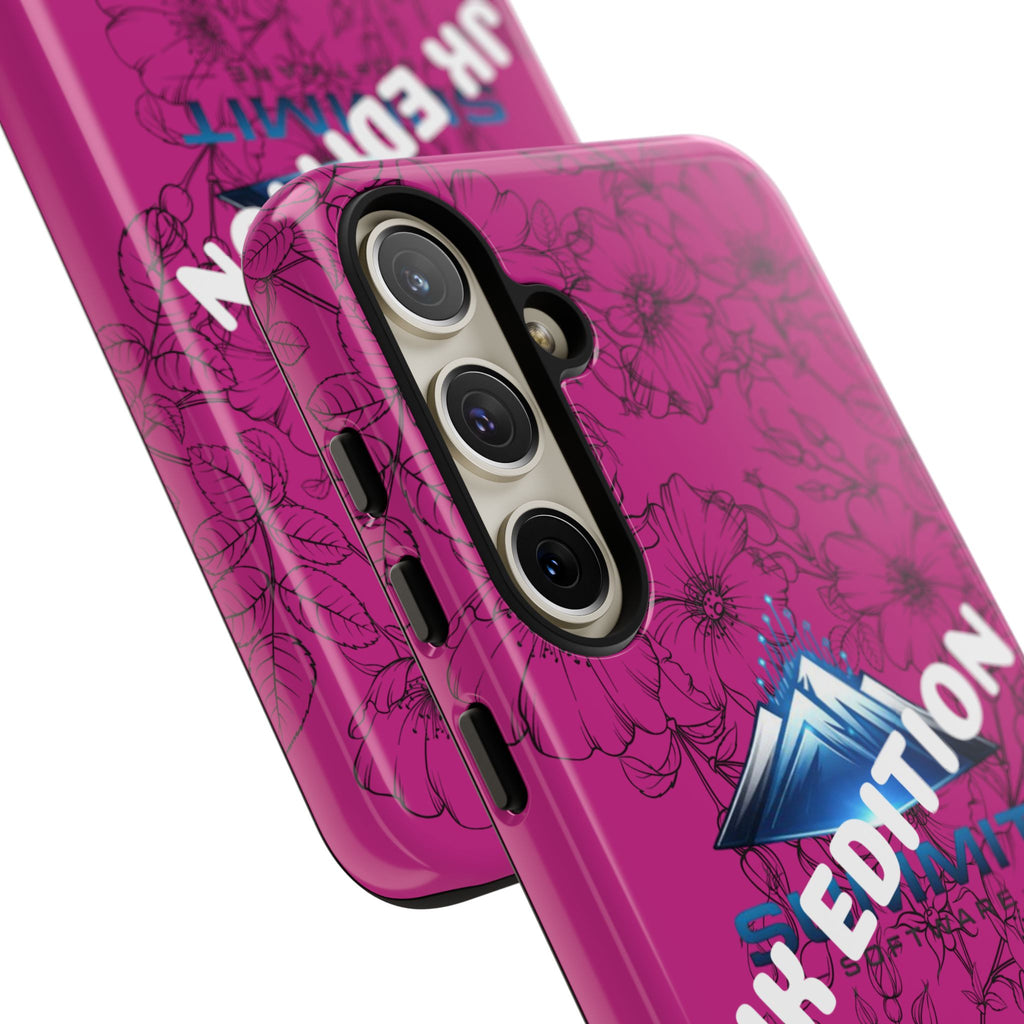 JK Edition Floral Mountain Tough Phone Case — Pink Protective Cover