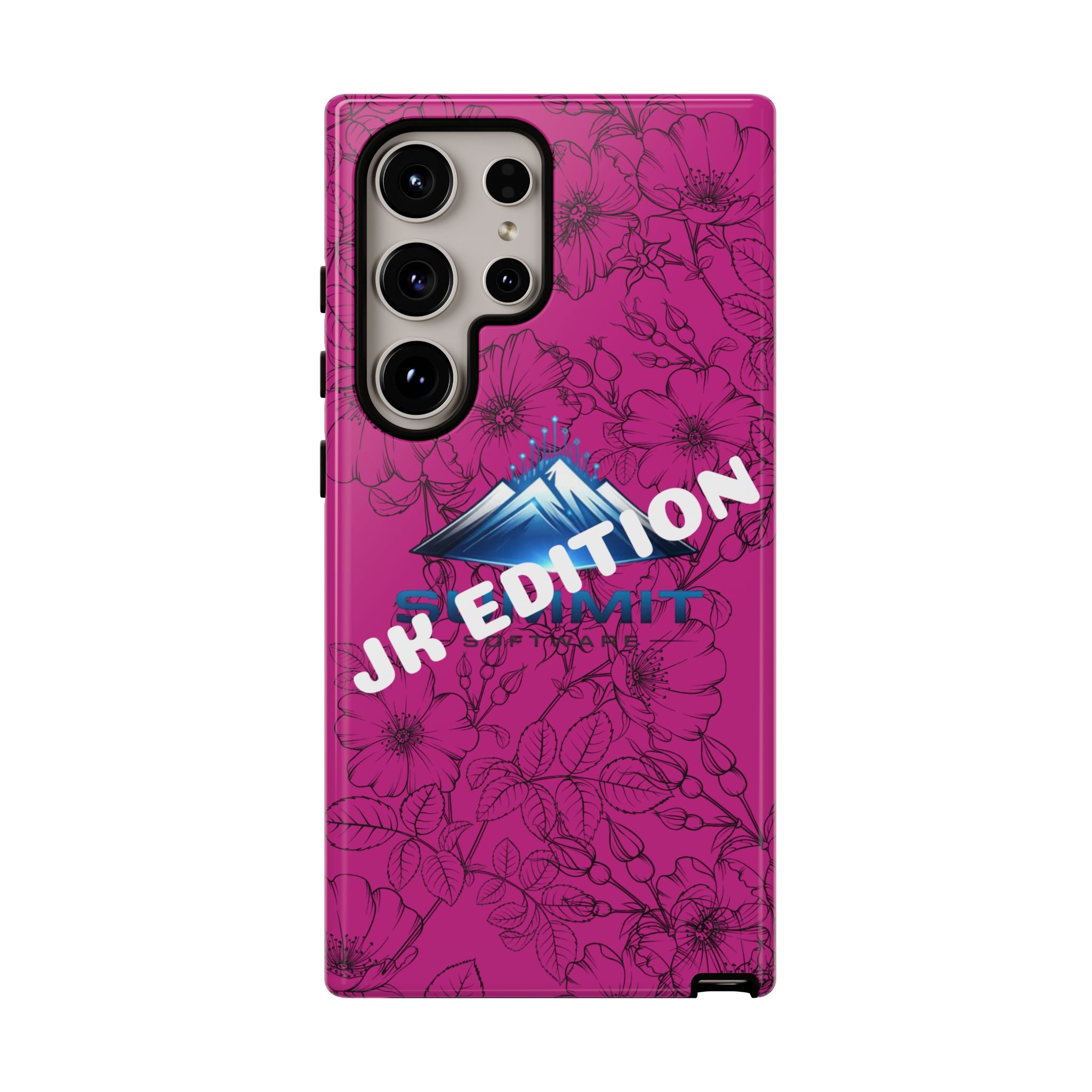 JK Edition Floral Mountain Tough Phone Case — Pink Protective Cover