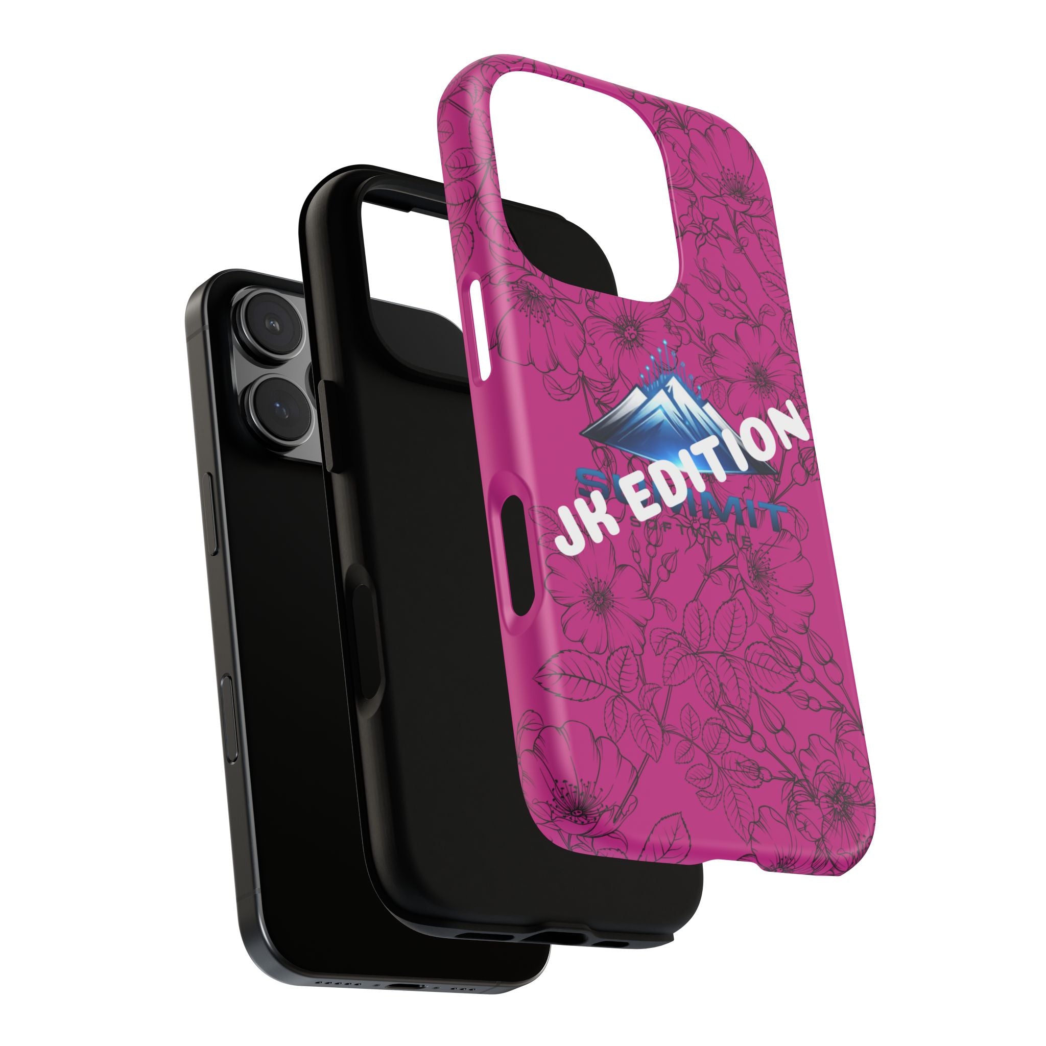 JK Edition Floral Mountain Tough Phone Case — Pink Protective Cover