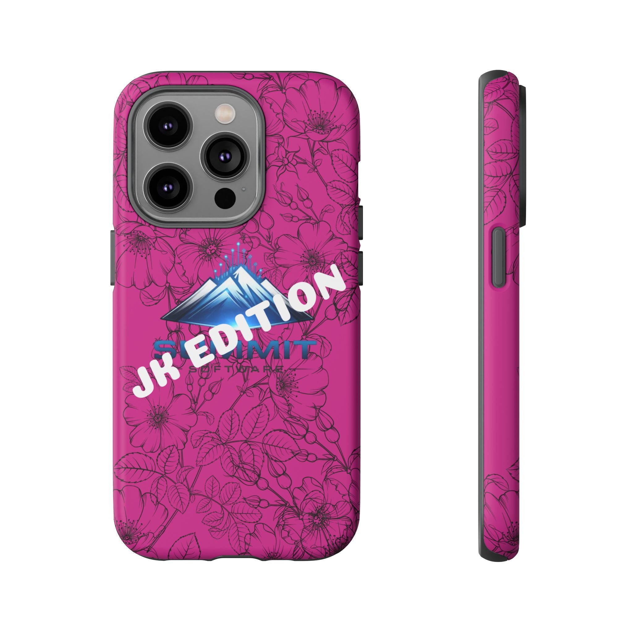 JK Edition Floral Mountain Tough Phone Case — Pink Protective Cover