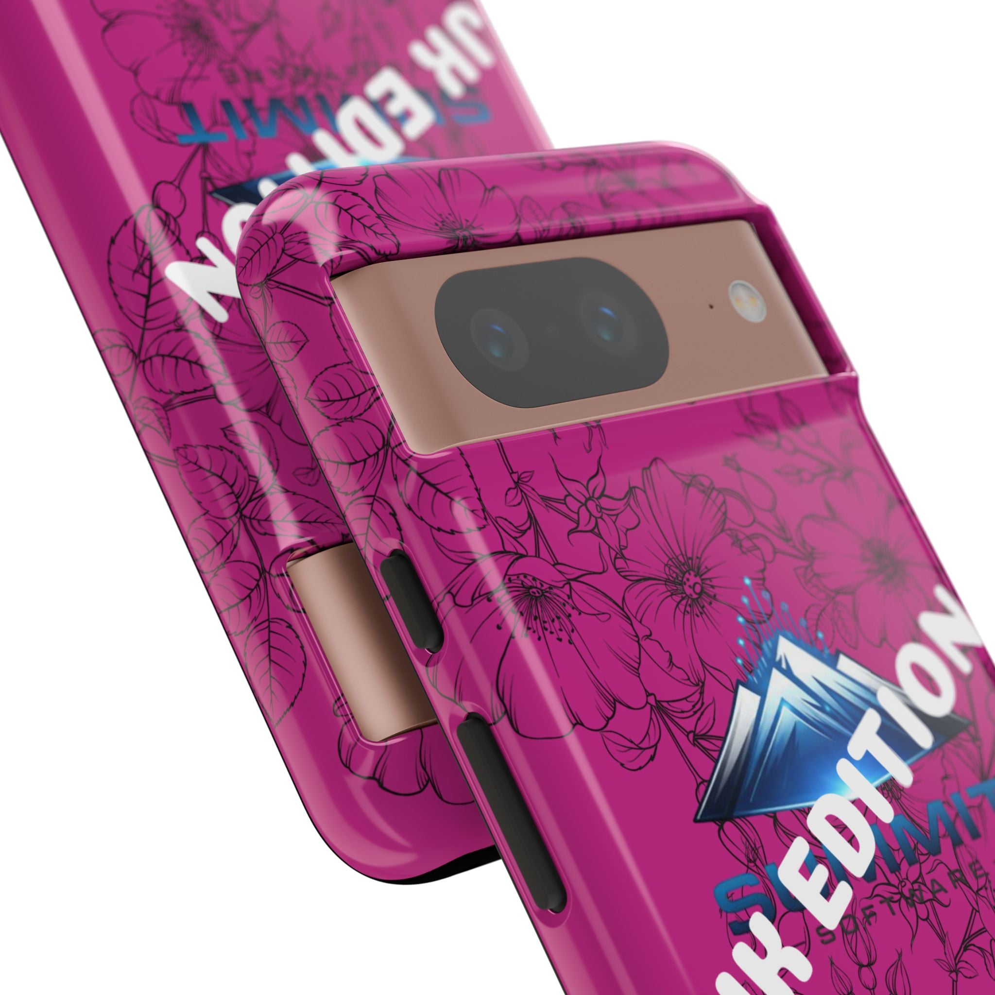 JK Edition Floral Mountain Tough Phone Case — Pink Protective Cover