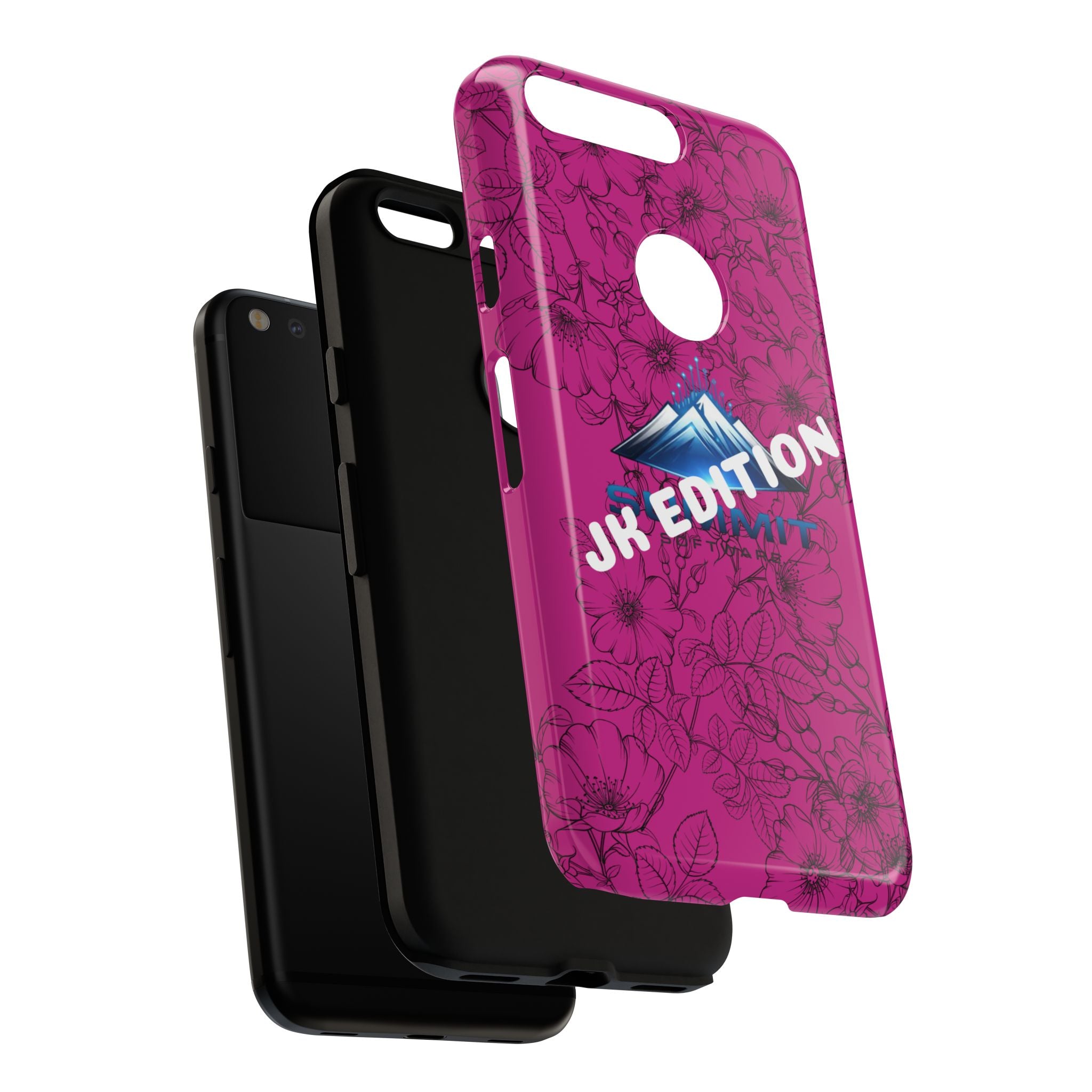 JK Edition Floral Mountain Tough Phone Case — Pink Protective Cover