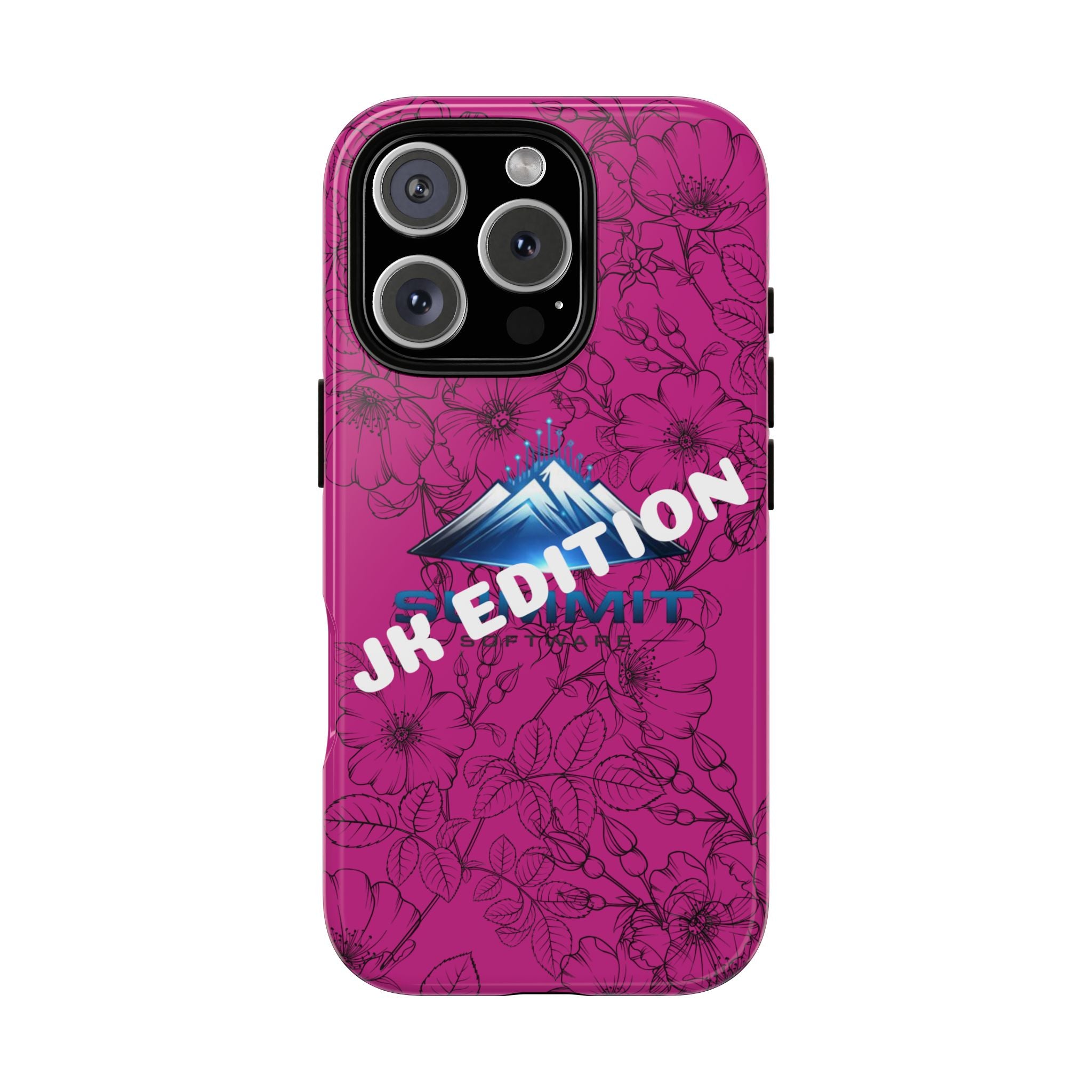 JK Edition Floral Mountain Tough Phone Case — Pink Protective Cover