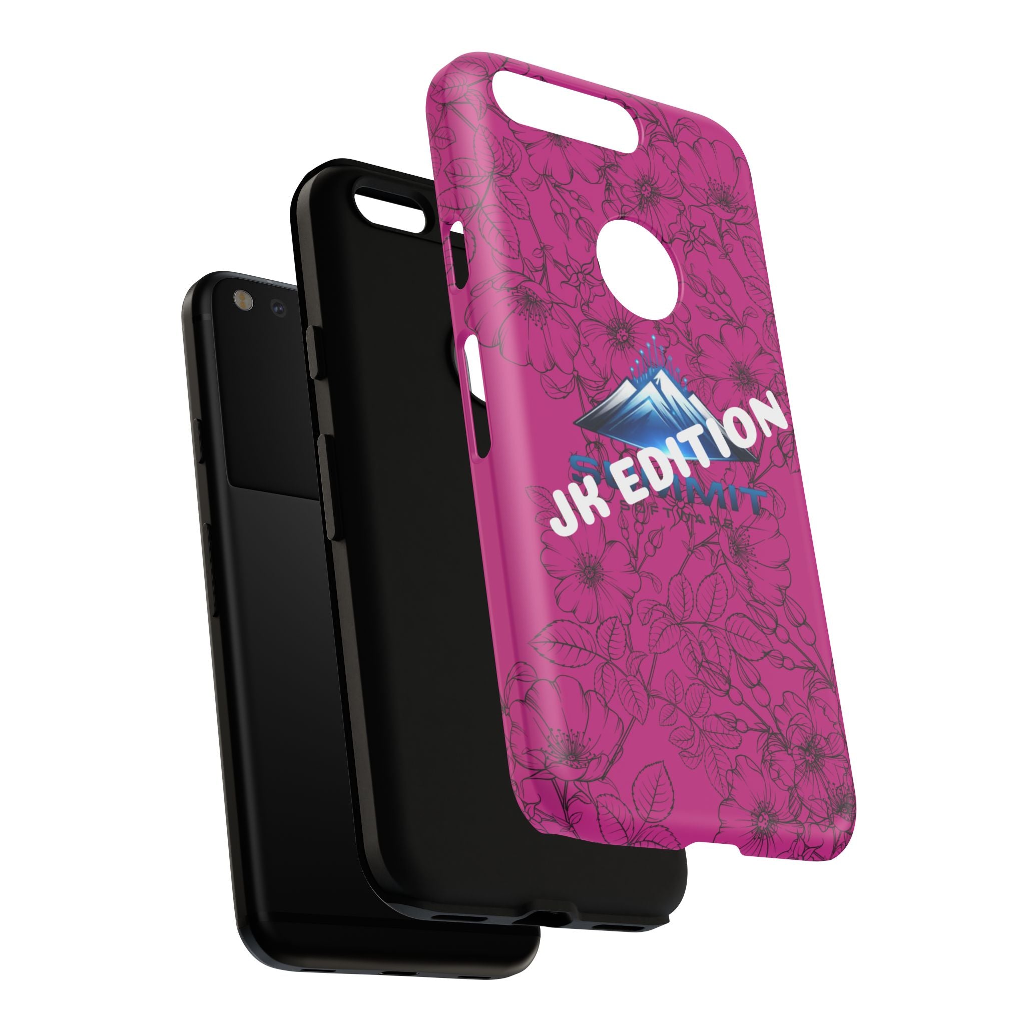 JK Edition Floral Mountain Tough Phone Case — Pink Protective Cover
