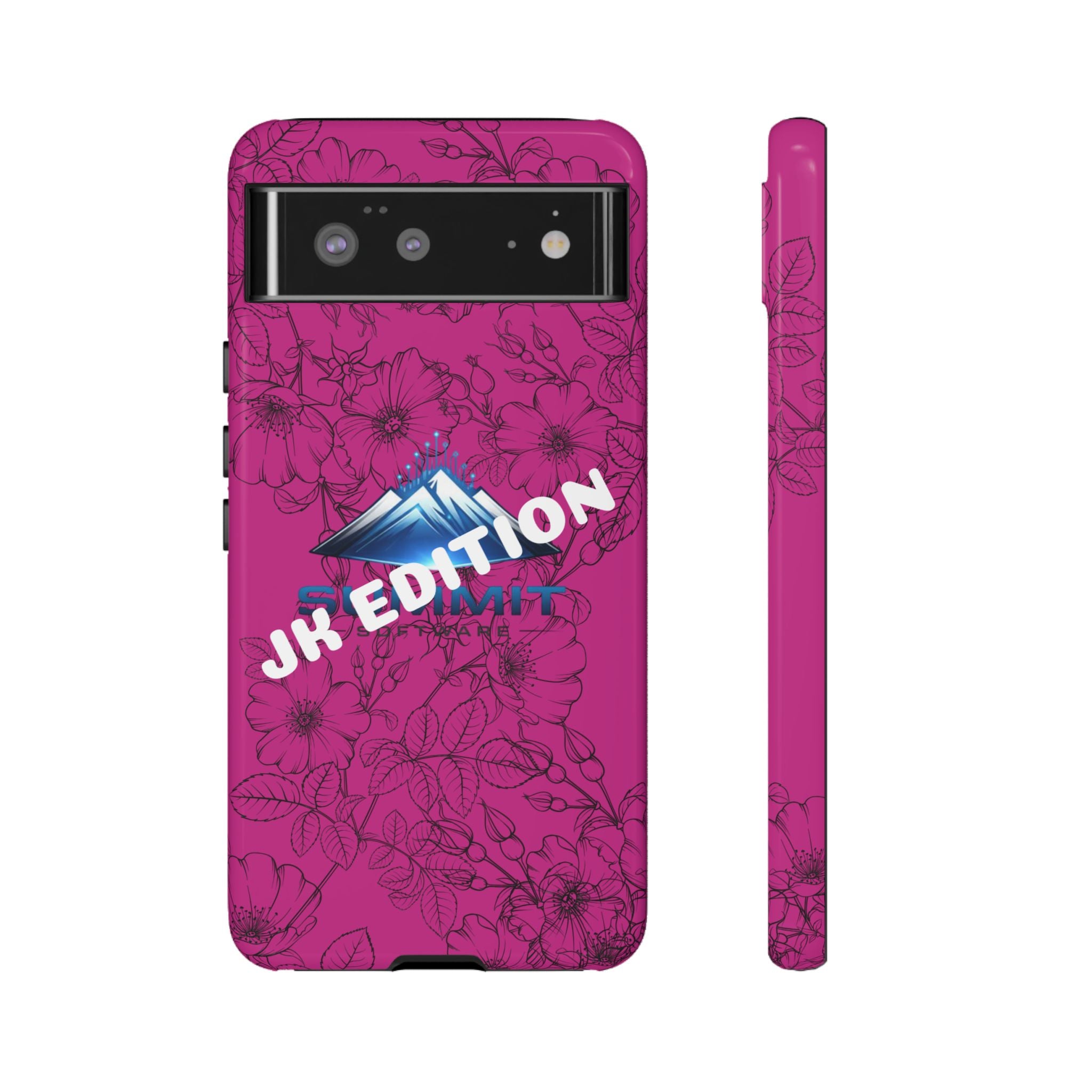 JK Edition Floral Mountain Tough Phone Case — Pink Protective Cover