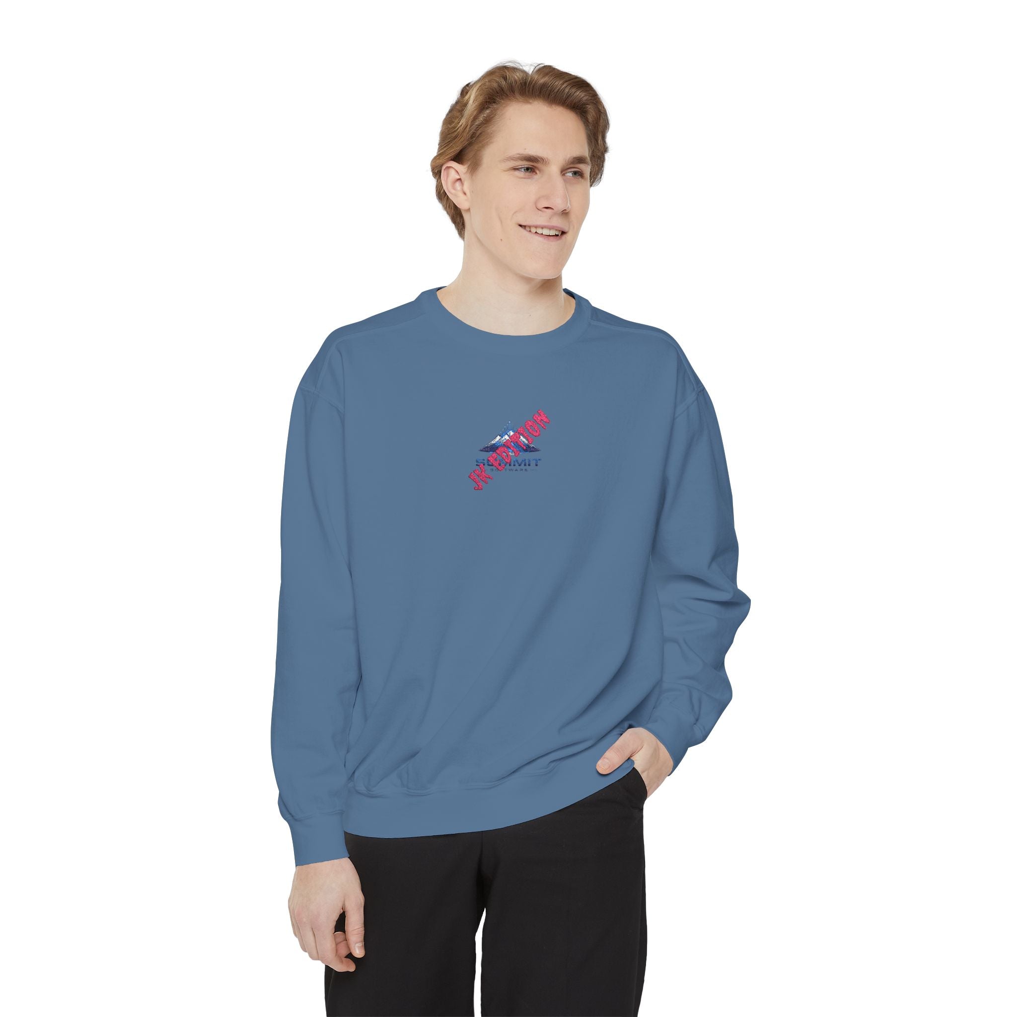 Vintage 'Vacation Vibes' Garment-Dyed Sweatshirt — Retro Travel Graphic Crewneck