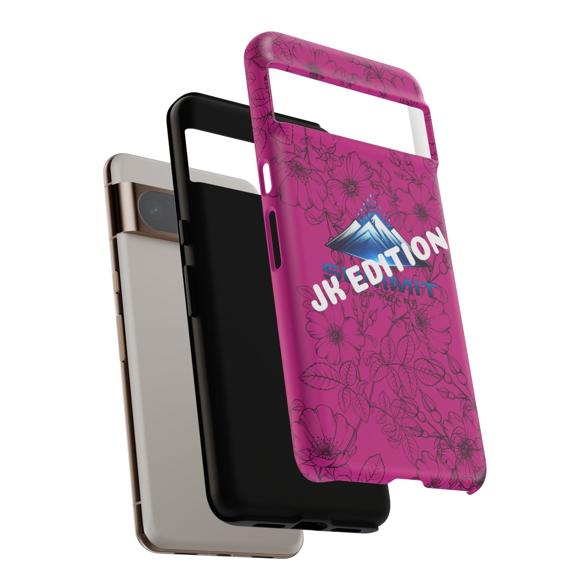 JK Edition Floral Mountain Tough Phone Case — Pink Protective Cover