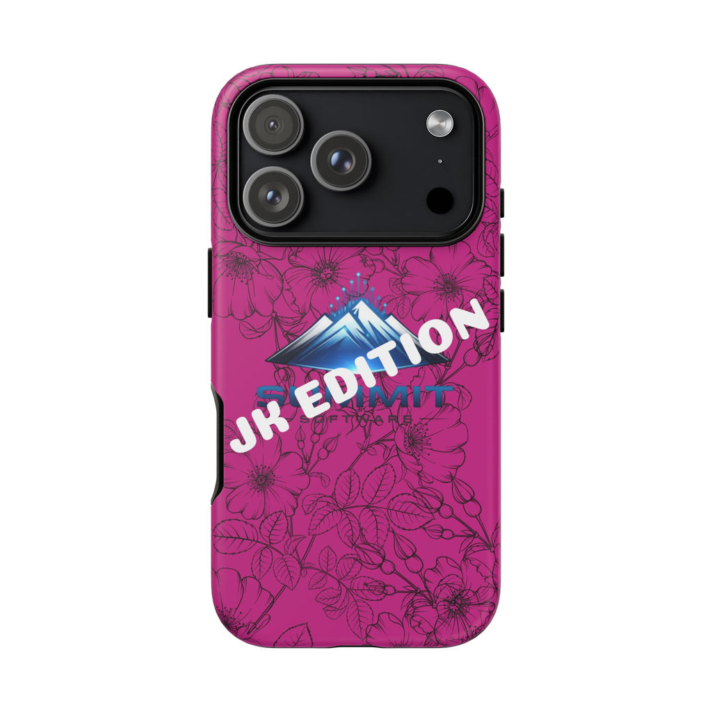 JK Edition Floral Mountain Tough Phone Case — Pink Protective Cover