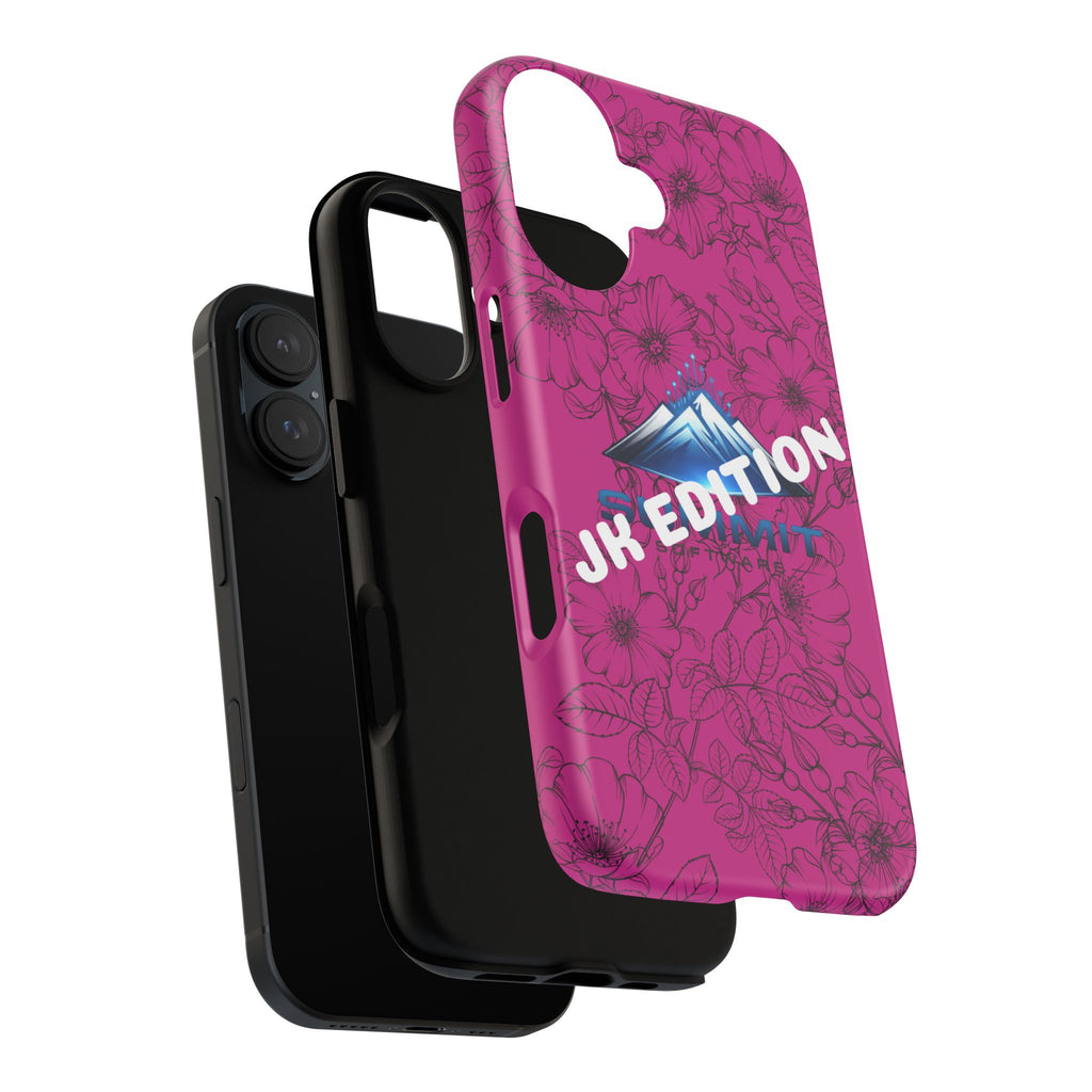 JK Edition Floral Mountain Tough Phone Case — Pink Protective Cover