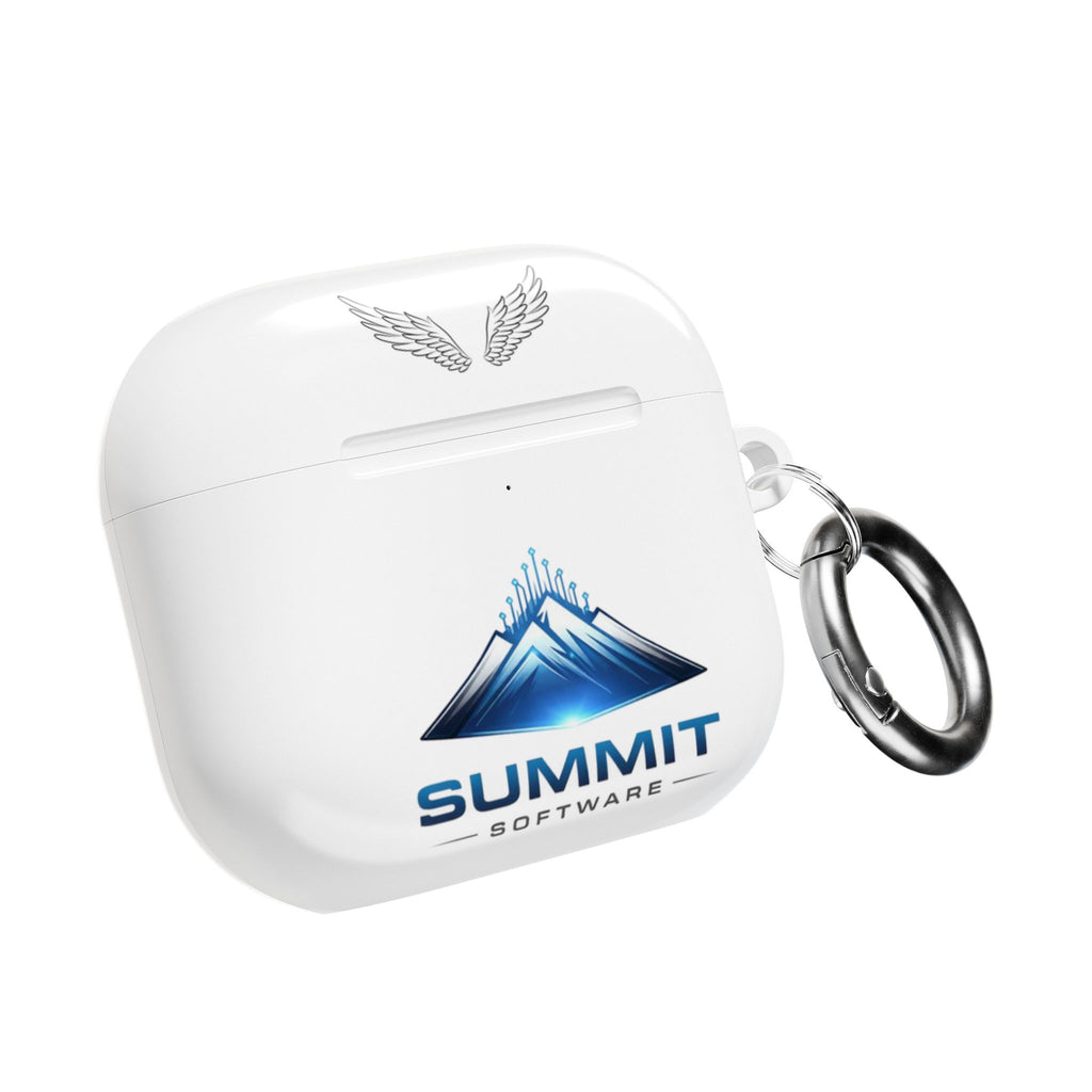 Summit Software AirPod Case — Branded Mountain Logo & 'Summit' Text Design