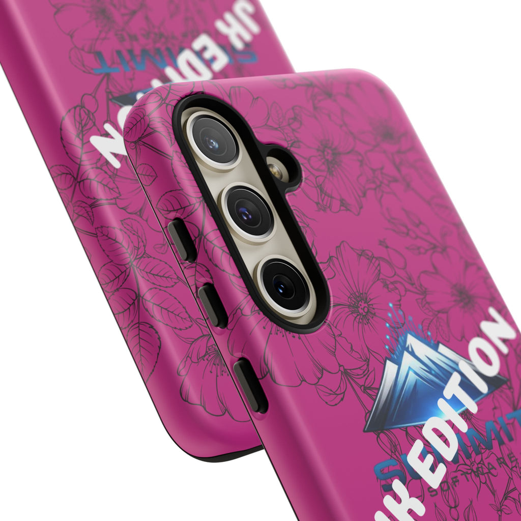 JK Edition Floral Mountain Tough Phone Case — Pink Protective Cover