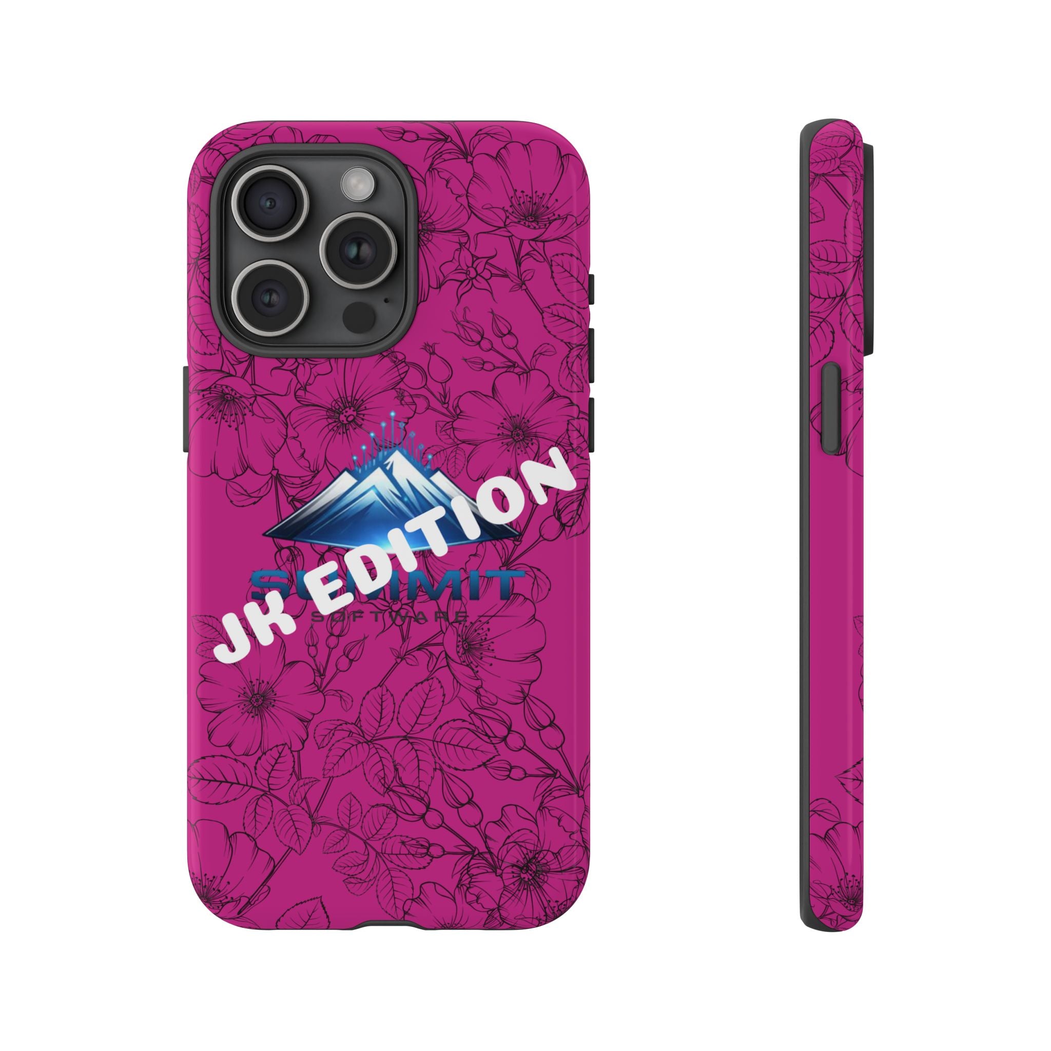 JK Edition Floral Mountain Tough Phone Case — Pink Protective Cover