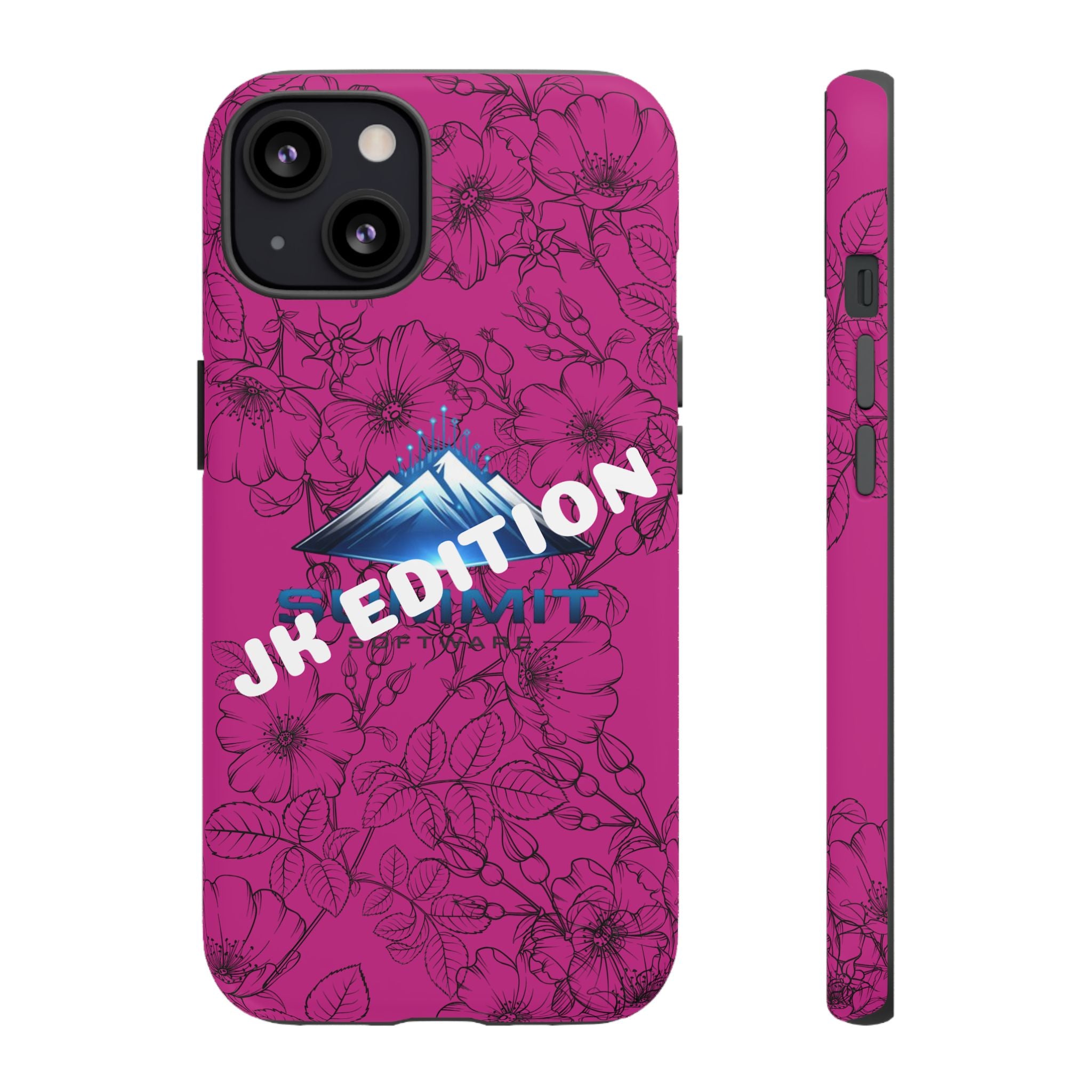 JK Edition Floral Mountain Tough Phone Case — Pink Protective Cover