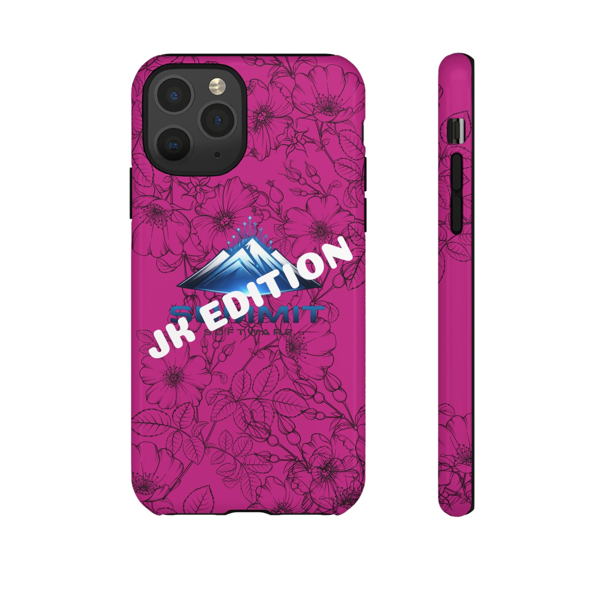 JK Edition Floral Mountain Tough Phone Case — Pink Protective Cover