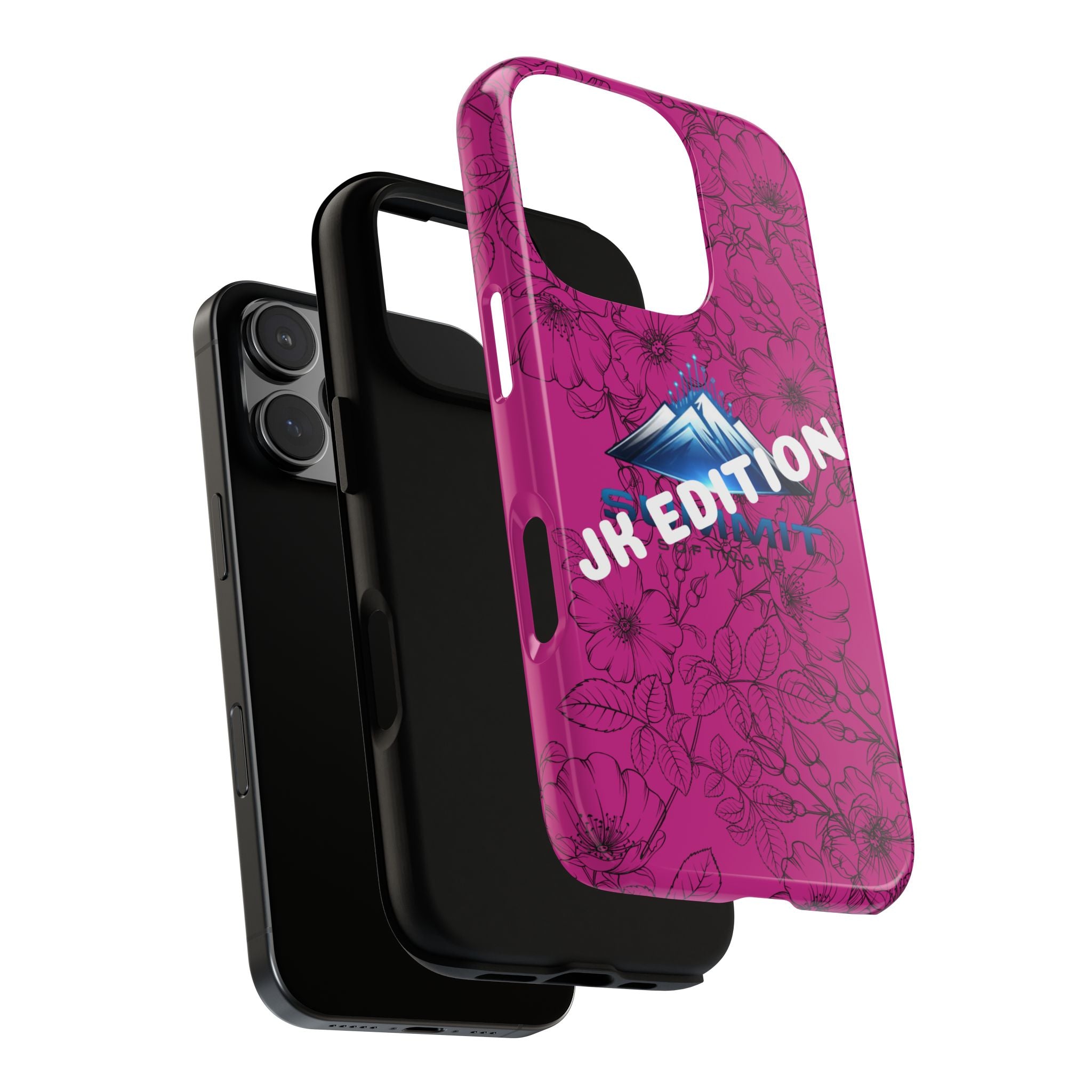 JK Edition Floral Mountain Tough Phone Case — Pink Protective Cover