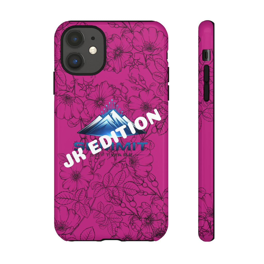 JK Edition Floral Mountain Tough Phone Case — Pink Protective Cover