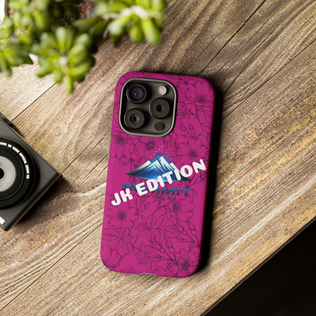 JK Edition Floral Mountain Tough Phone Case — Pink Protective Cover