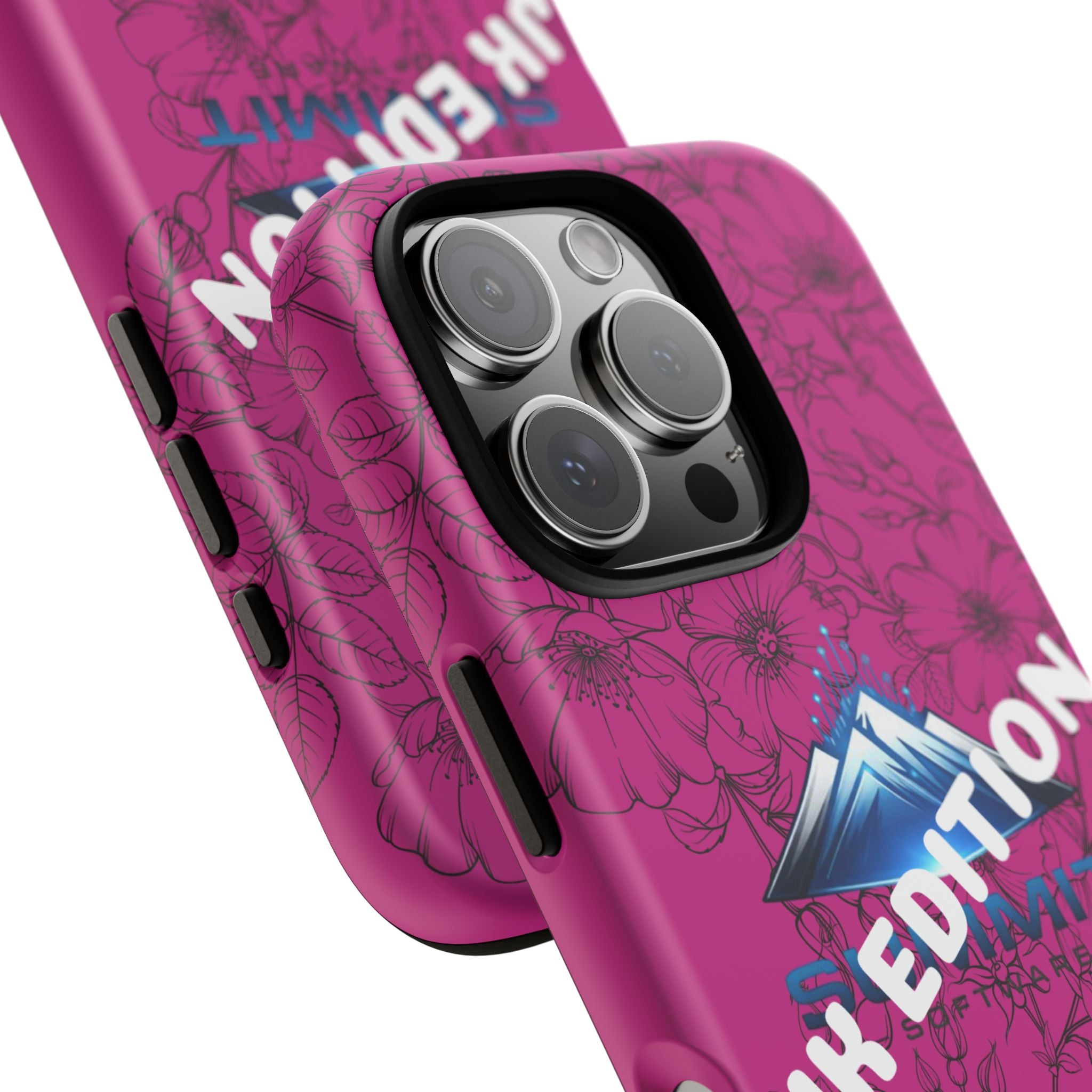 JK Edition Floral Mountain Tough Phone Case — Pink Protective Cover