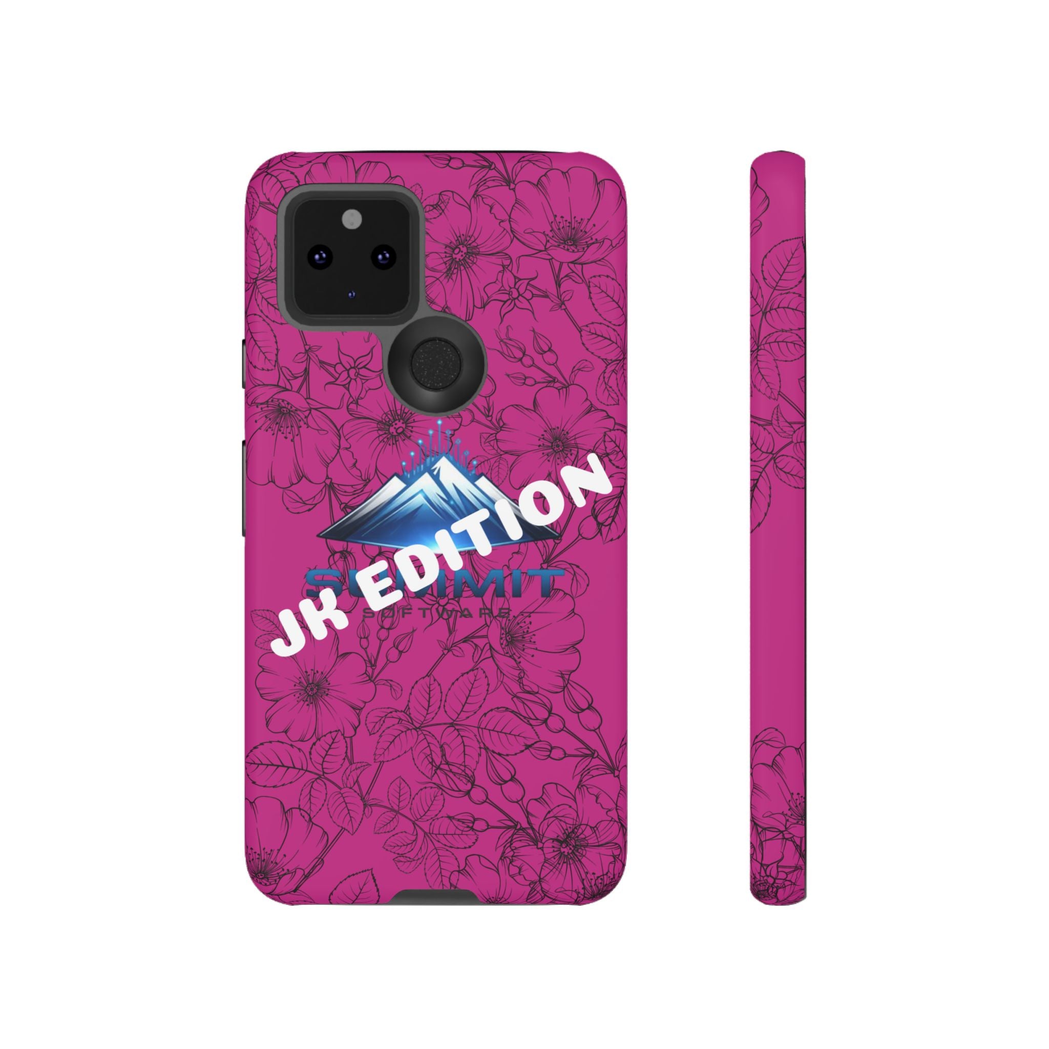 JK Edition Floral Mountain Tough Phone Case — Pink Protective Cover