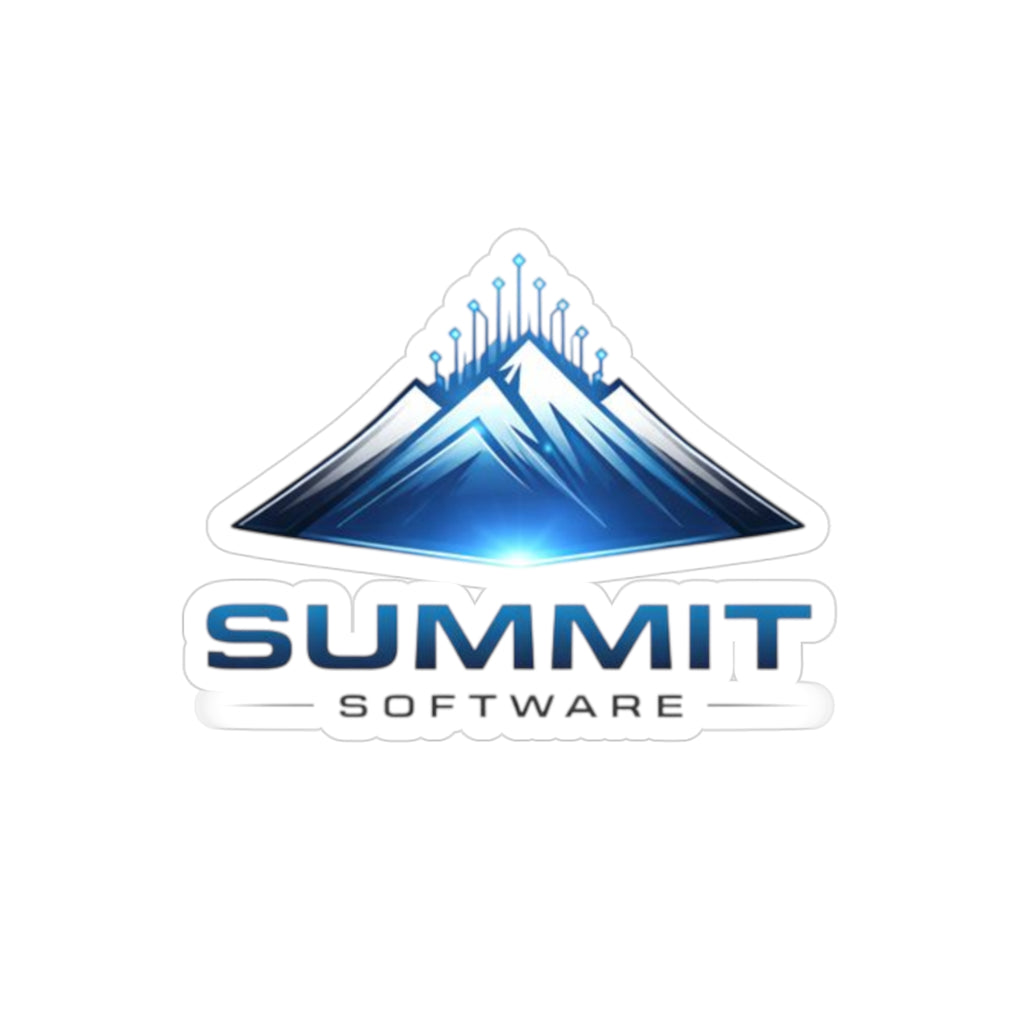 Summit Software Die-Cut Outdoor Sticker — Weatherproof Transparent Laptop & Car Decal