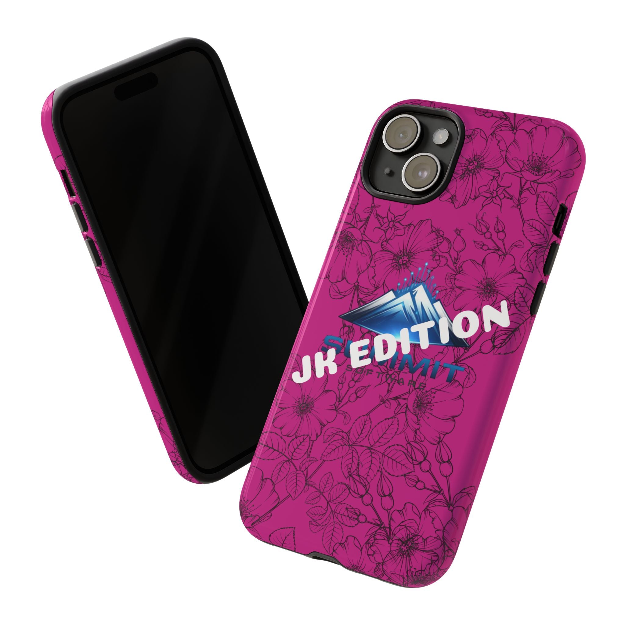 JK Edition Floral Mountain Tough Phone Case — Pink Protective Cover
