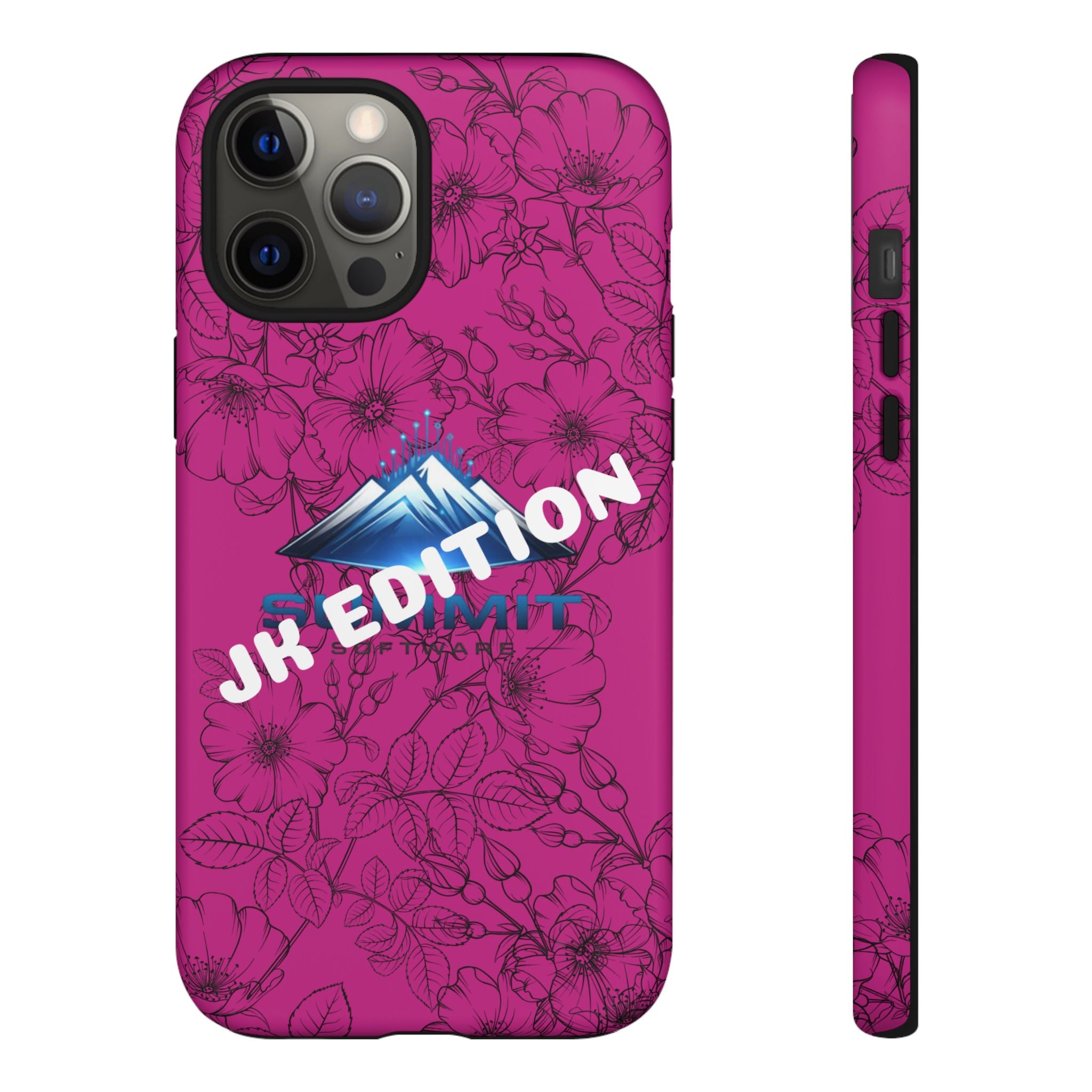 JK Edition Floral Mountain Tough Phone Case — Pink Protective Cover