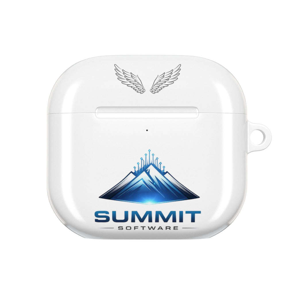 Summit Software AirPod Case — Branded Mountain Logo & 'Summit' Text Design