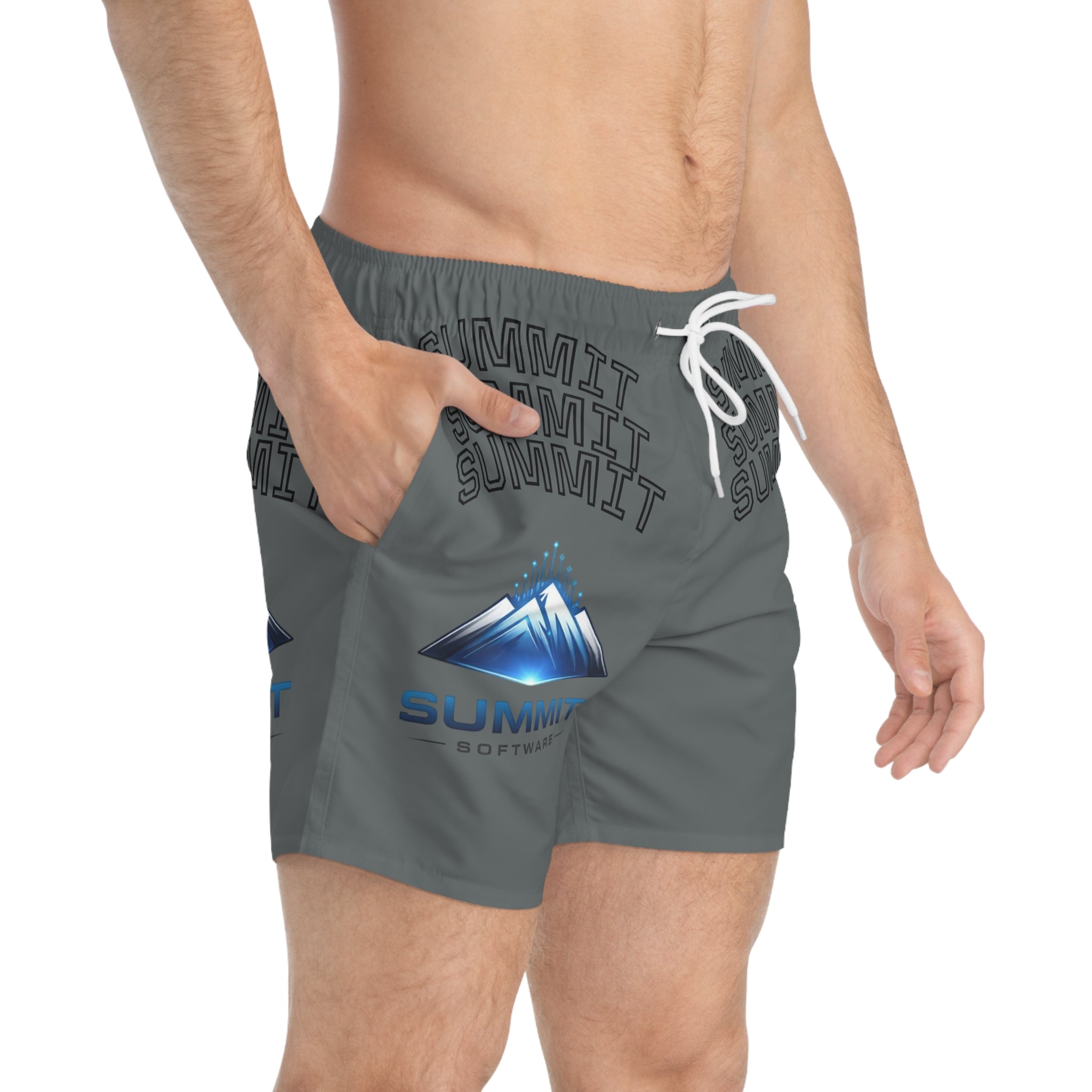 Summit 'Look Mom, I Made It' Pink Swim Trunks