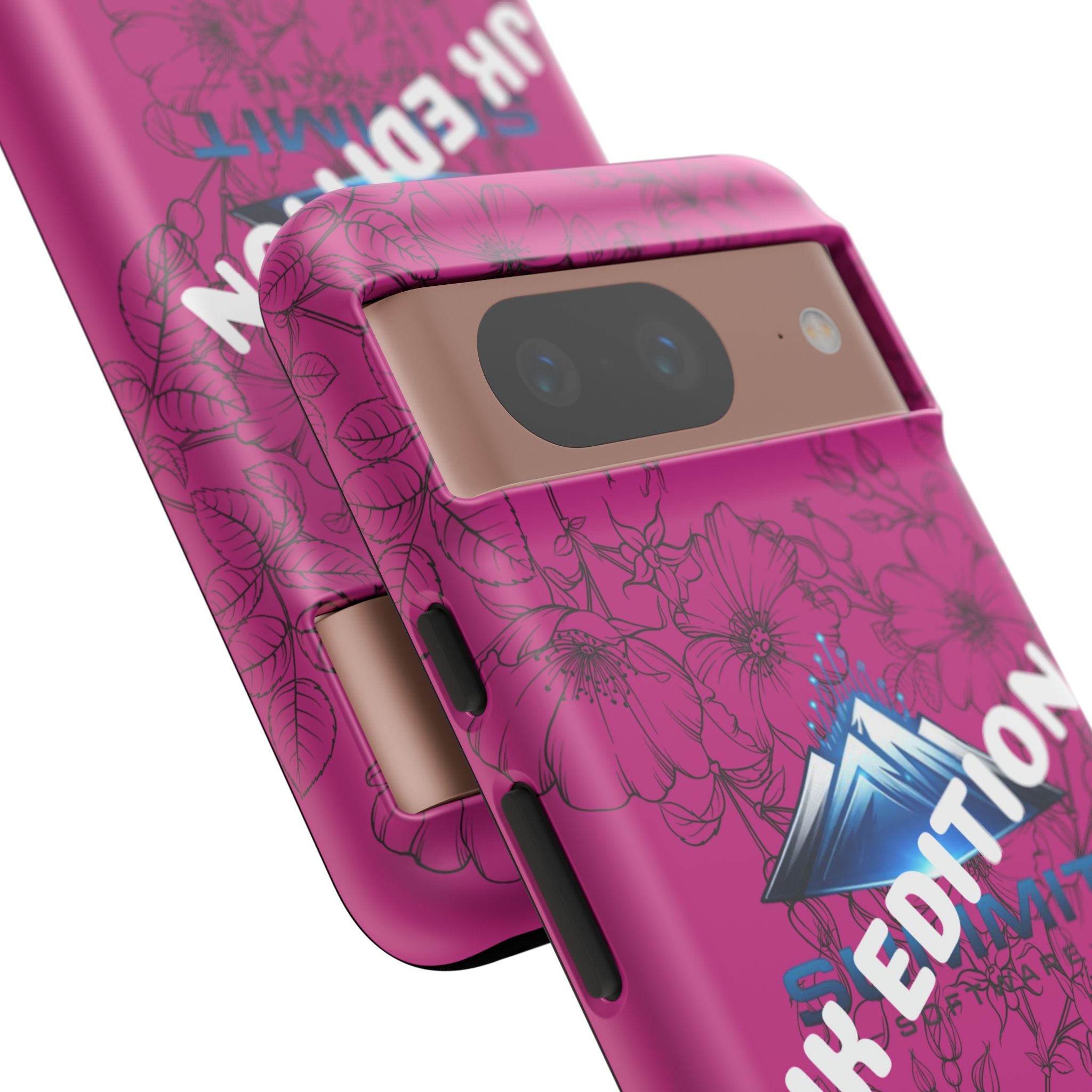 JK Edition Floral Mountain Tough Phone Case — Pink Protective Cover