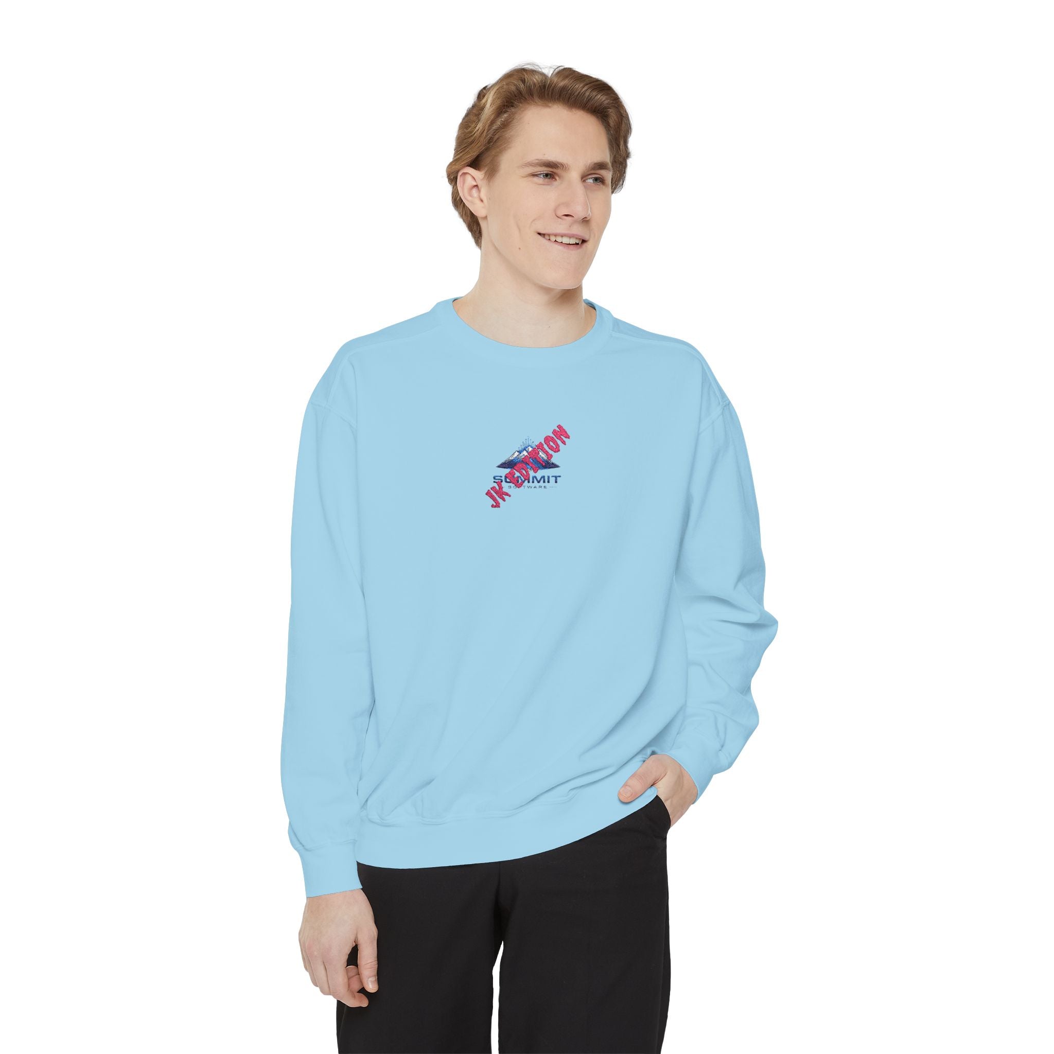 Vintage 'Vacation Vibes' Garment-Dyed Sweatshirt — Retro Travel Graphic Crewneck