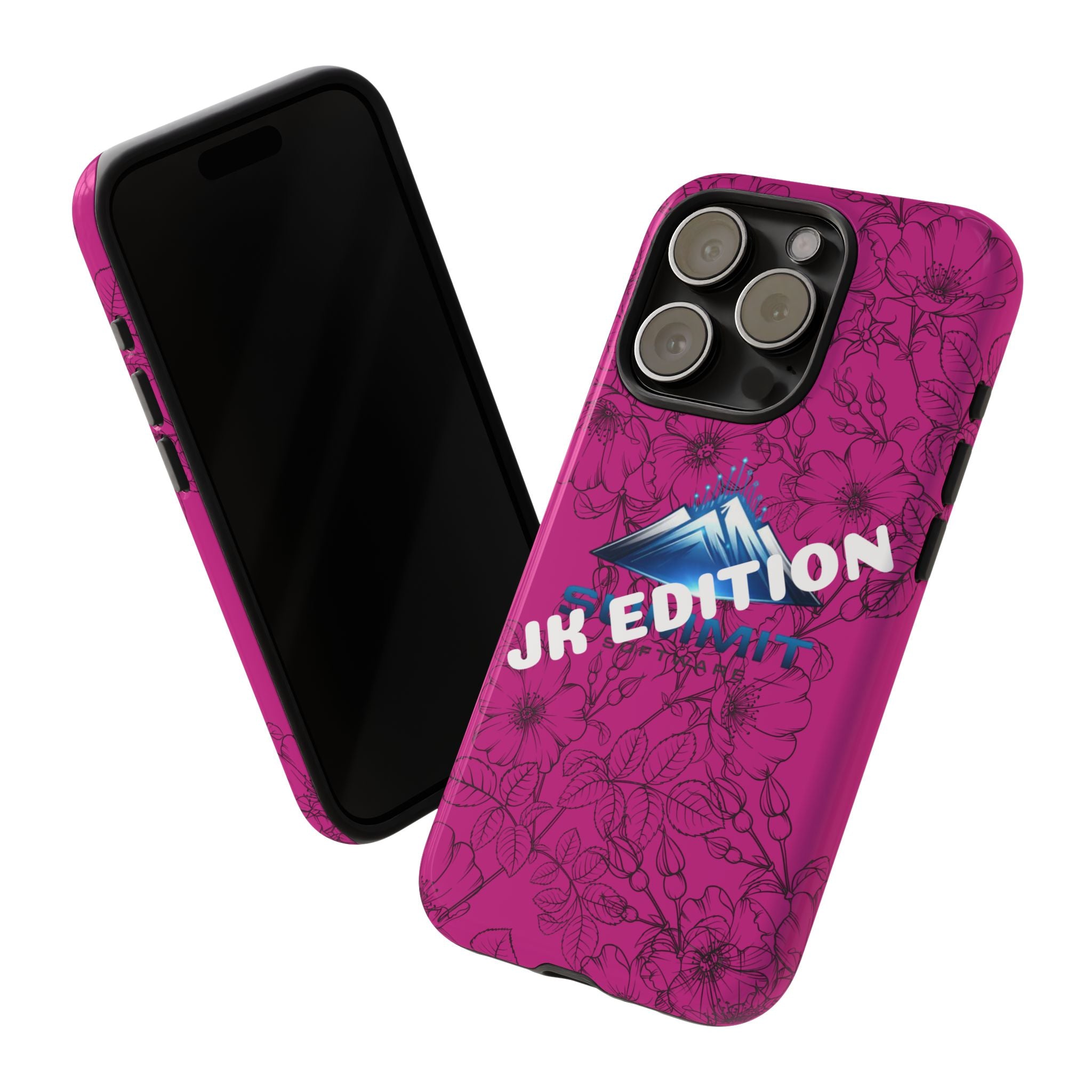 JK Edition Floral Mountain Tough Phone Case — Pink Protective Cover