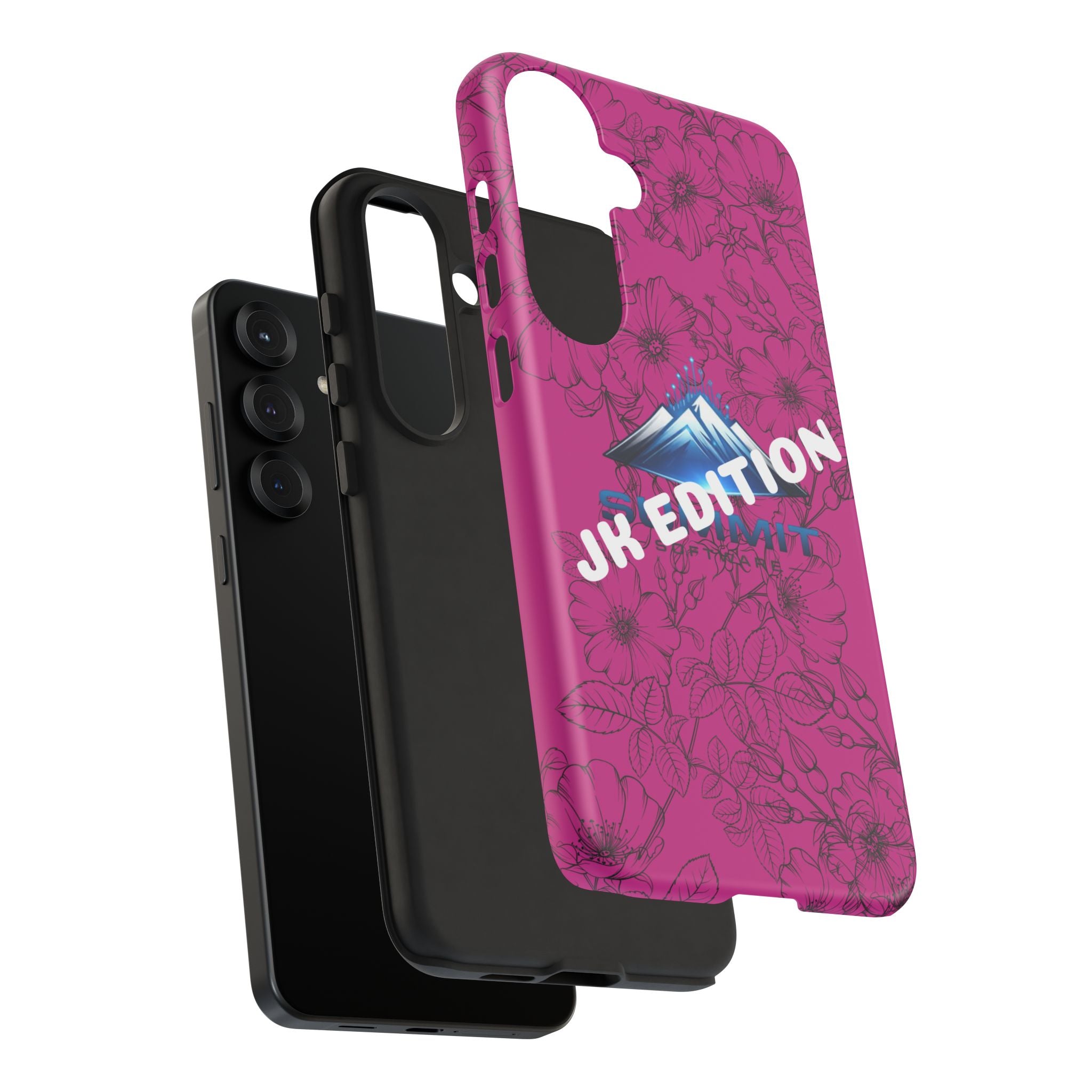 JK Edition Floral Mountain Tough Phone Case — Pink Protective Cover