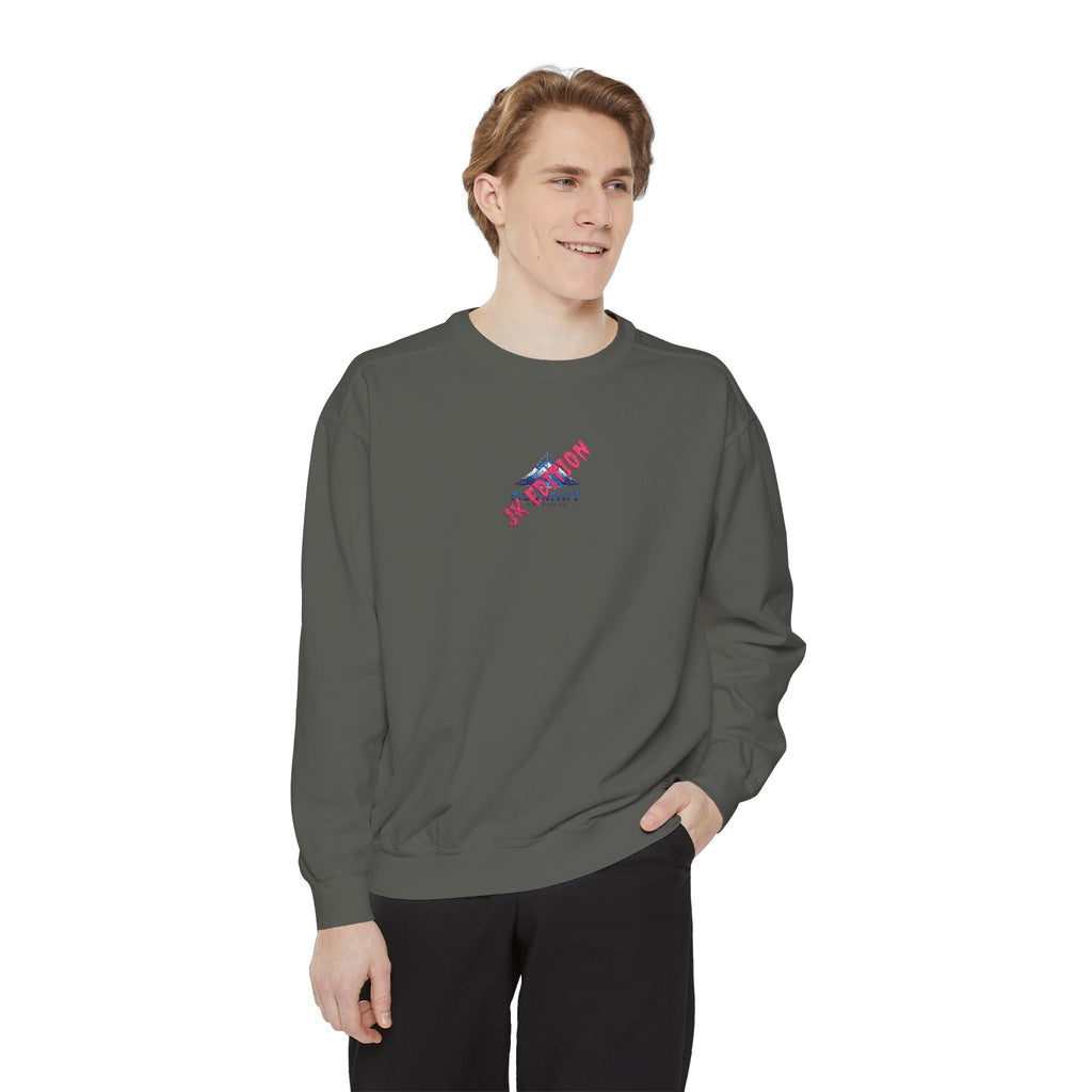 Vintage 'Vacation Vibes' Garment-Dyed Sweatshirt — Retro Travel Graphic Crewneck