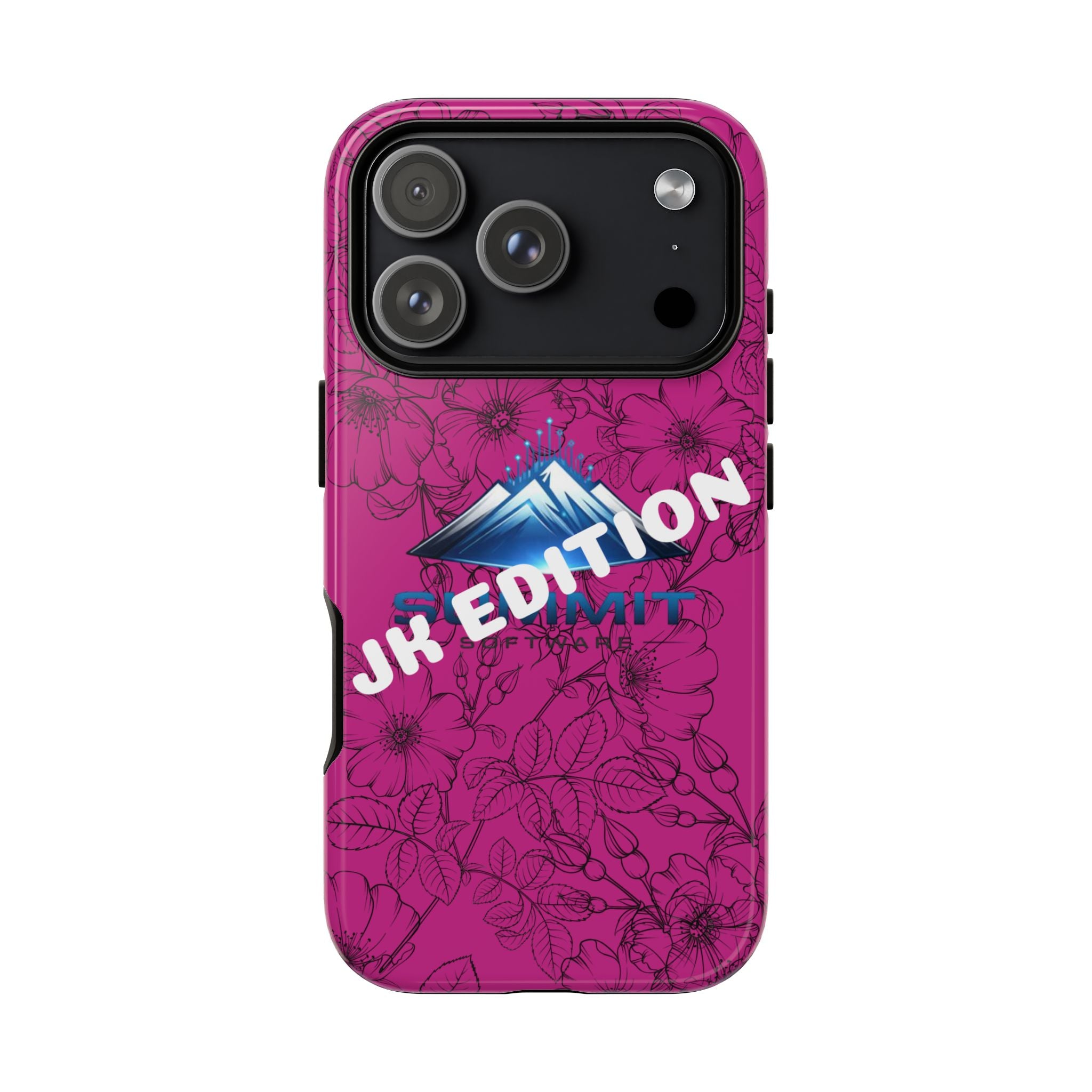 JK Edition Floral Mountain Tough Phone Case — Pink Protective Cover