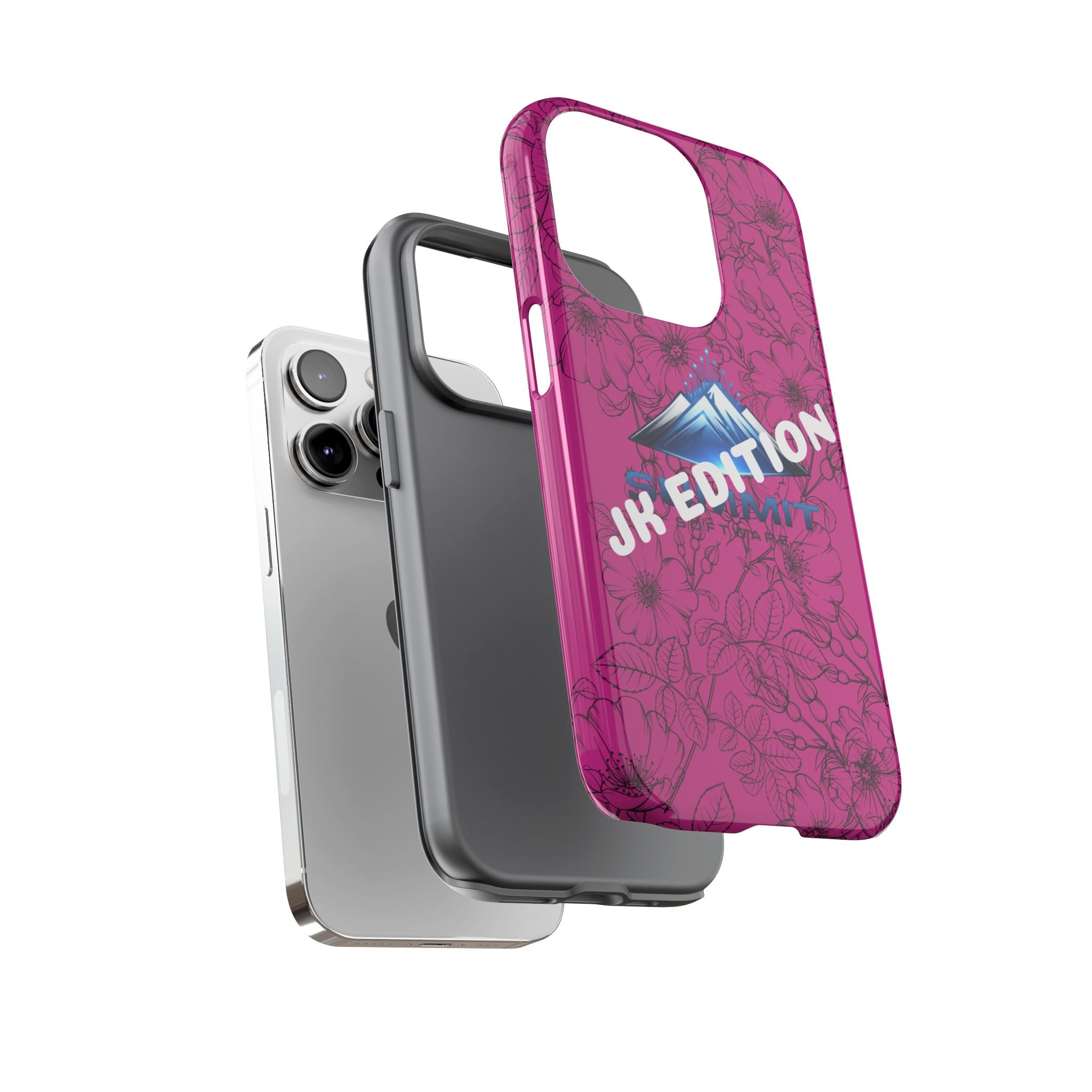 JK Edition Floral Mountain Tough Phone Case — Pink Protective Cover