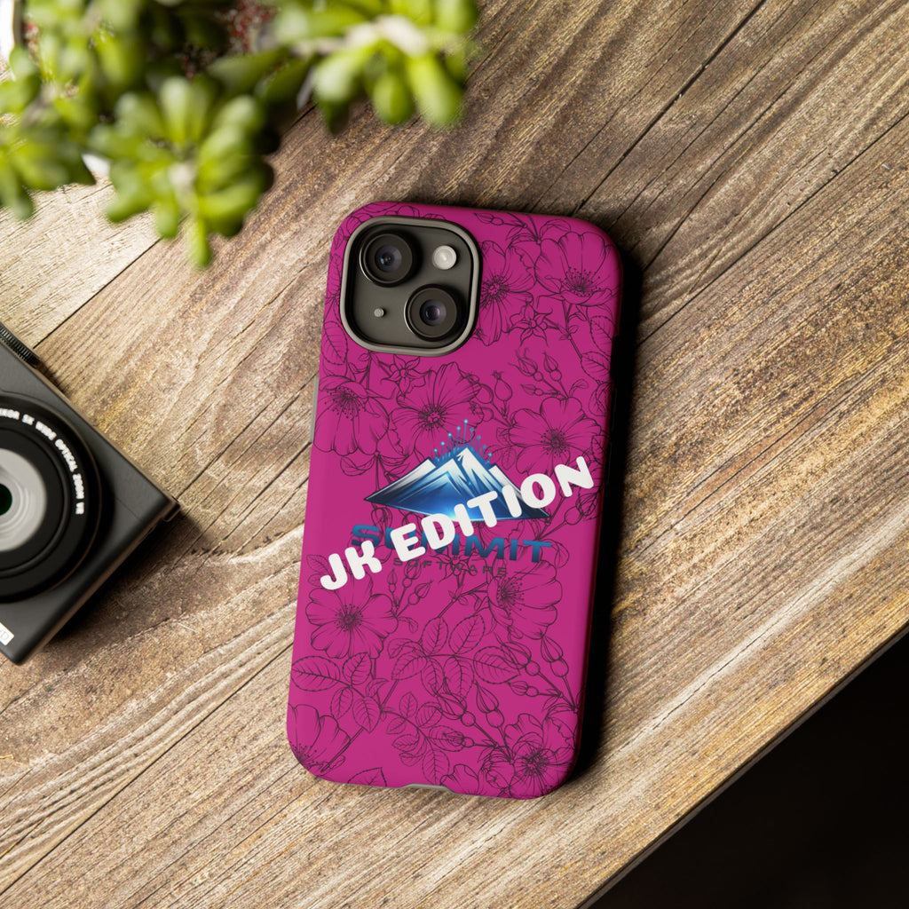JK Edition Floral Mountain Tough Phone Case — Pink Protective Cover