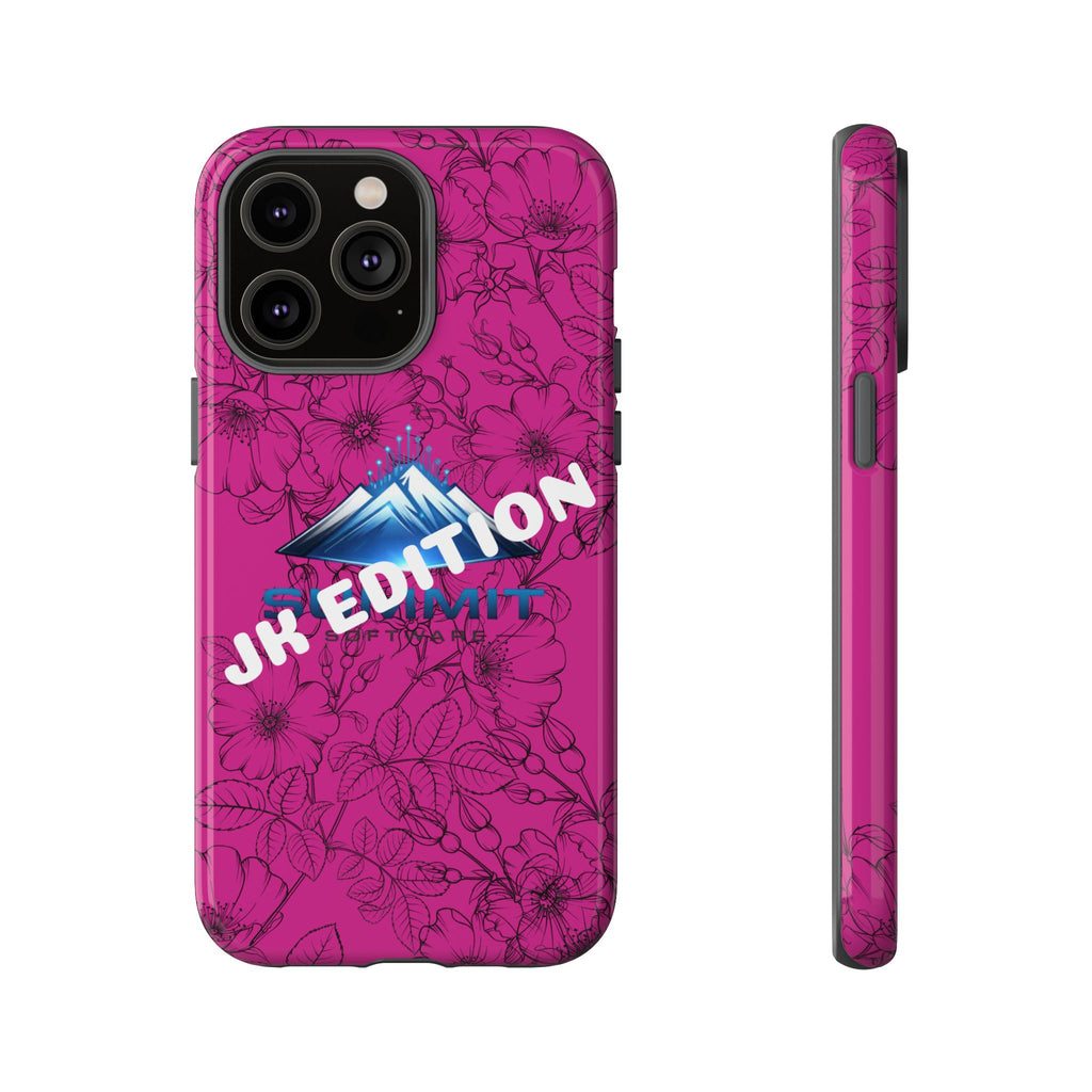 JK Edition Floral Mountain Tough Phone Case — Pink Protective Cover