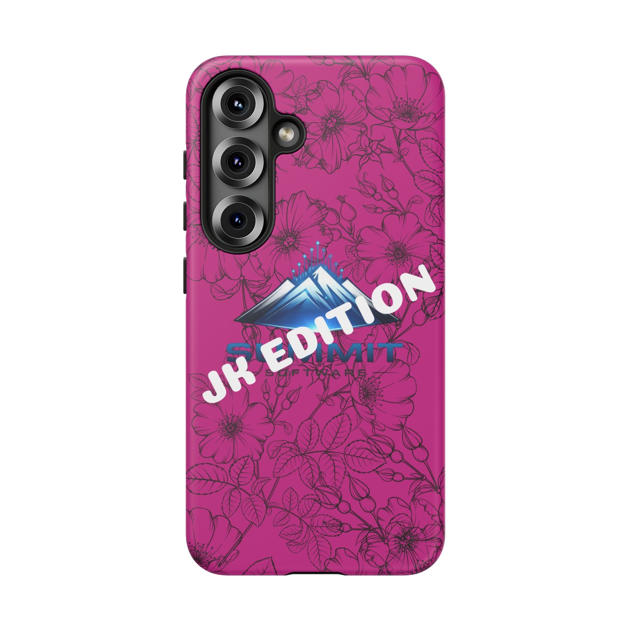 JK Edition Floral Mountain Tough Phone Case — Pink Protective Cover
