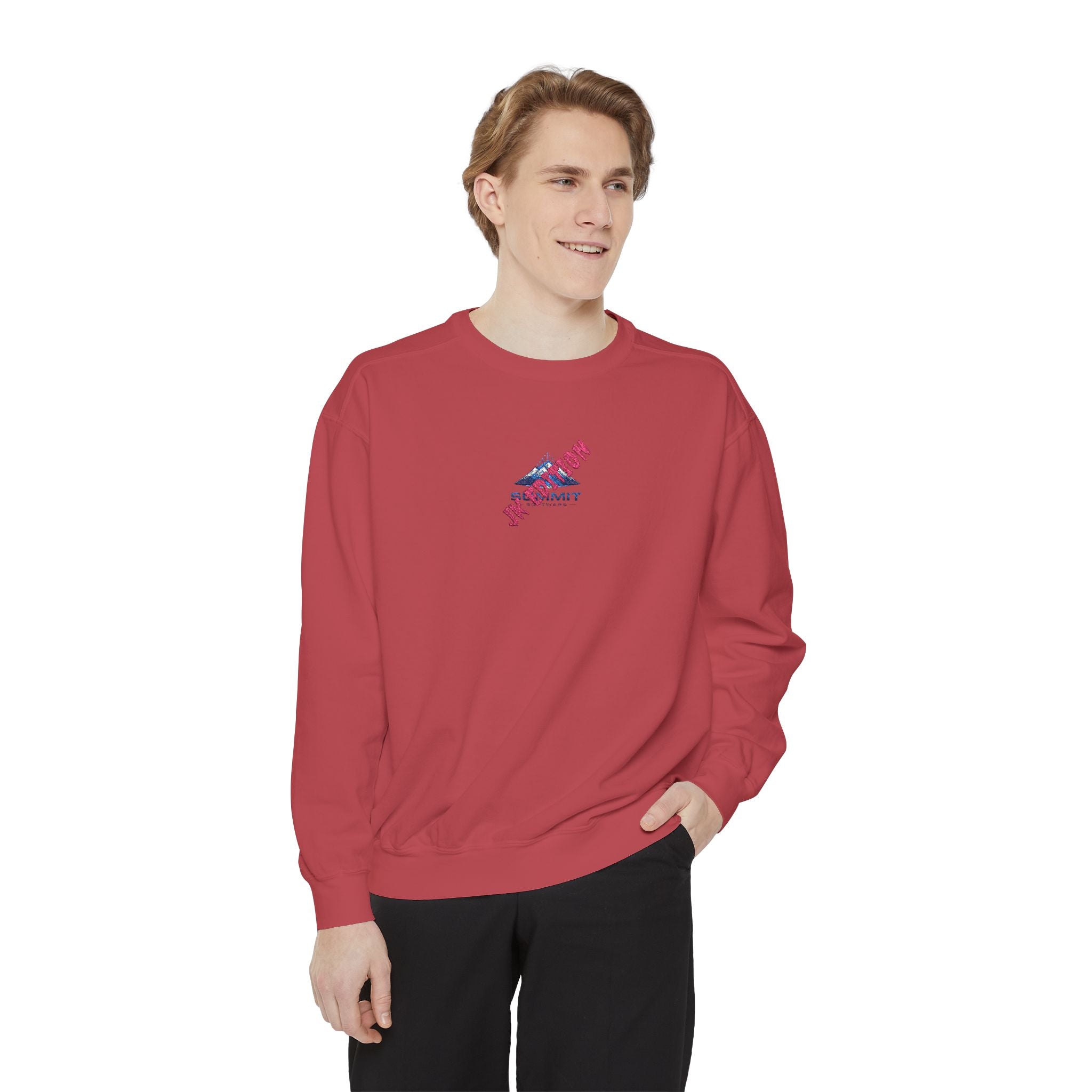 Vintage 'Vacation Vibes' Garment-Dyed Sweatshirt — Retro Travel Graphic Crewneck