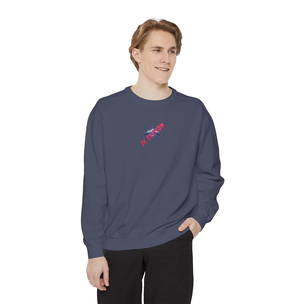 Vintage 'Vacation Vibes' Garment-Dyed Sweatshirt — Retro Travel Graphic Crewneck
