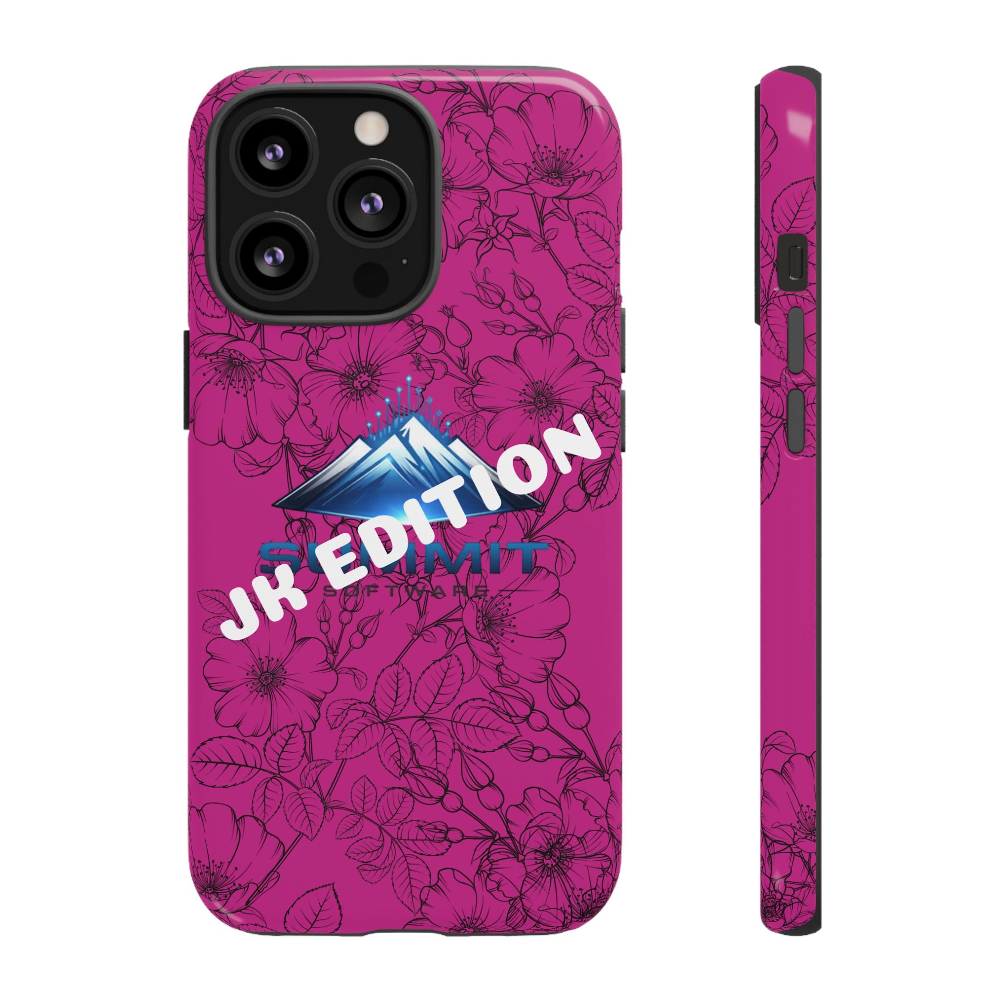 JK Edition Floral Mountain Tough Phone Case — Pink Protective Cover