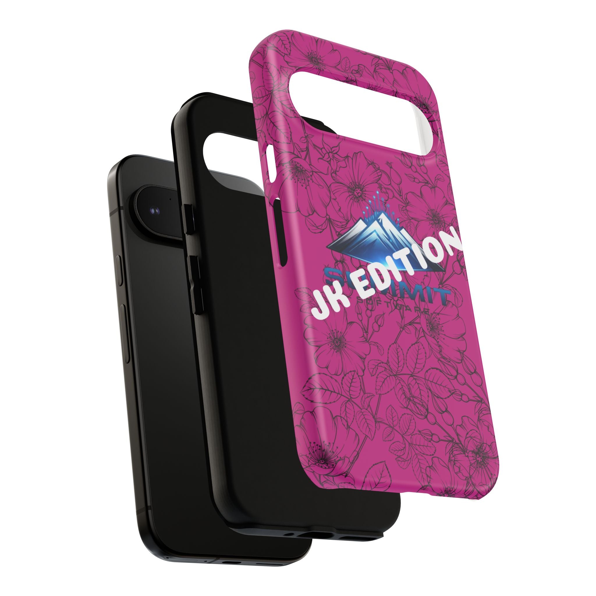 JK Edition Floral Mountain Tough Phone Case — Pink Protective Cover