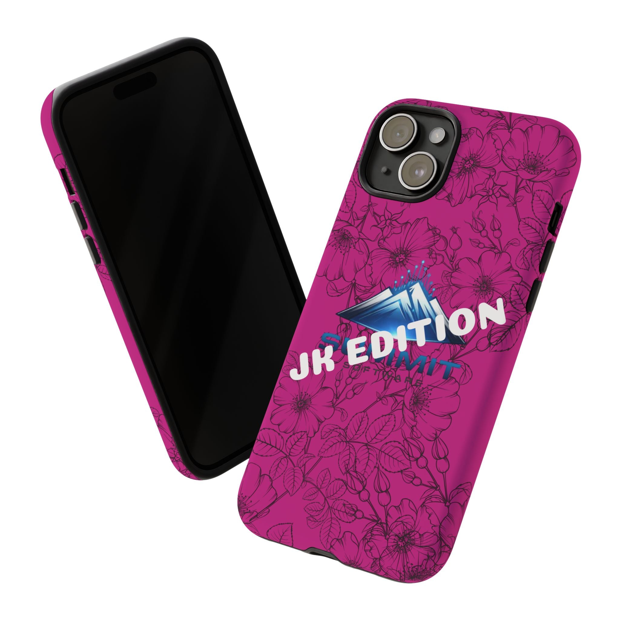 JK Edition Floral Mountain Tough Phone Case — Pink Protective Cover