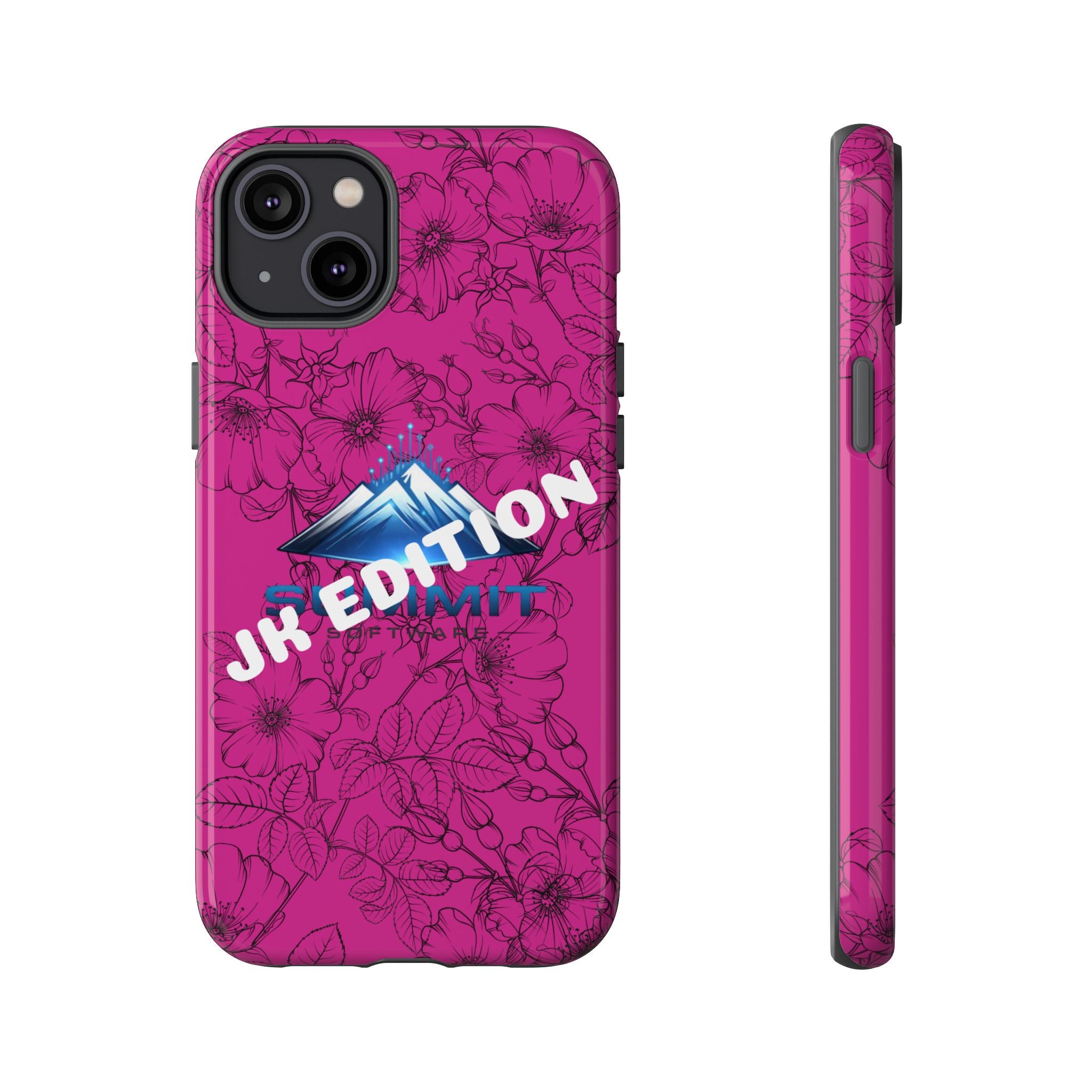 JK Edition Floral Mountain Tough Phone Case — Pink Protective Cover