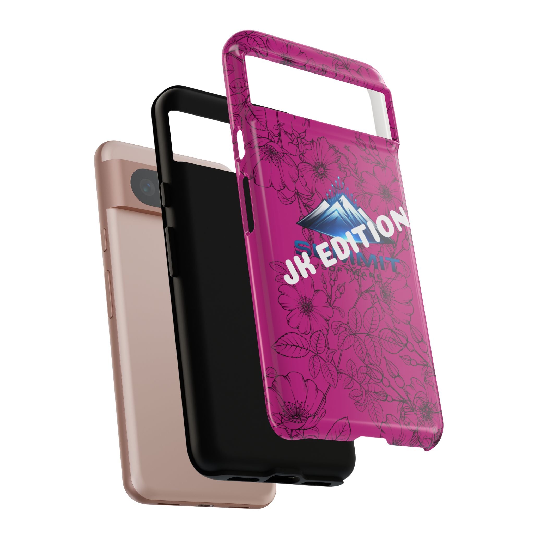 JK Edition Floral Mountain Tough Phone Case — Pink Protective Cover