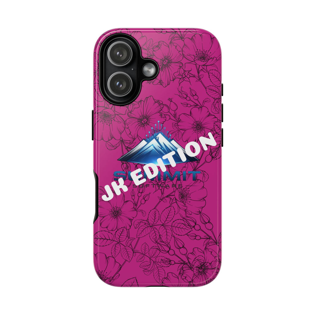 JK Edition Floral Mountain Tough Phone Case — Pink Protective Cover