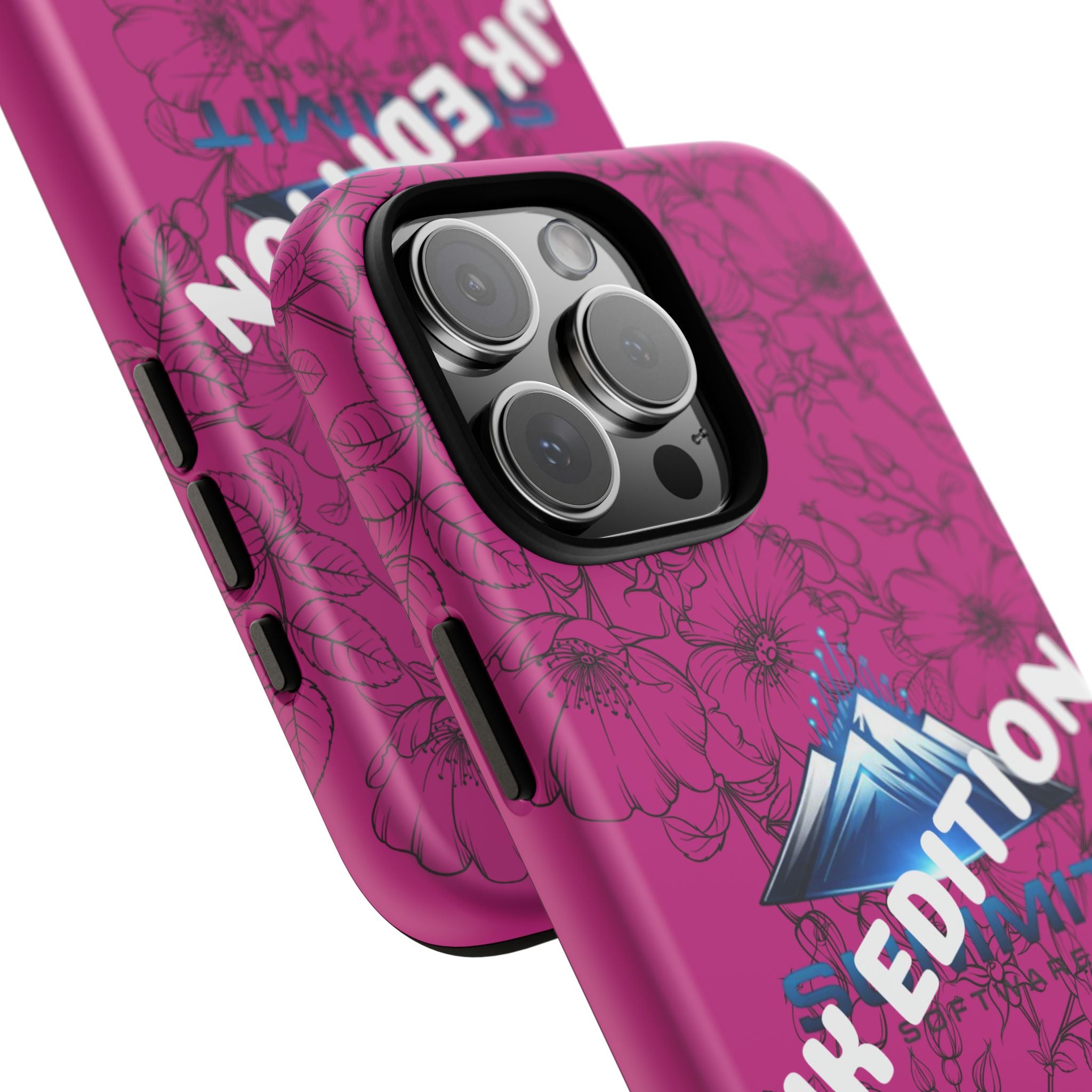JK Edition Floral Mountain Tough Phone Case — Pink Protective Cover