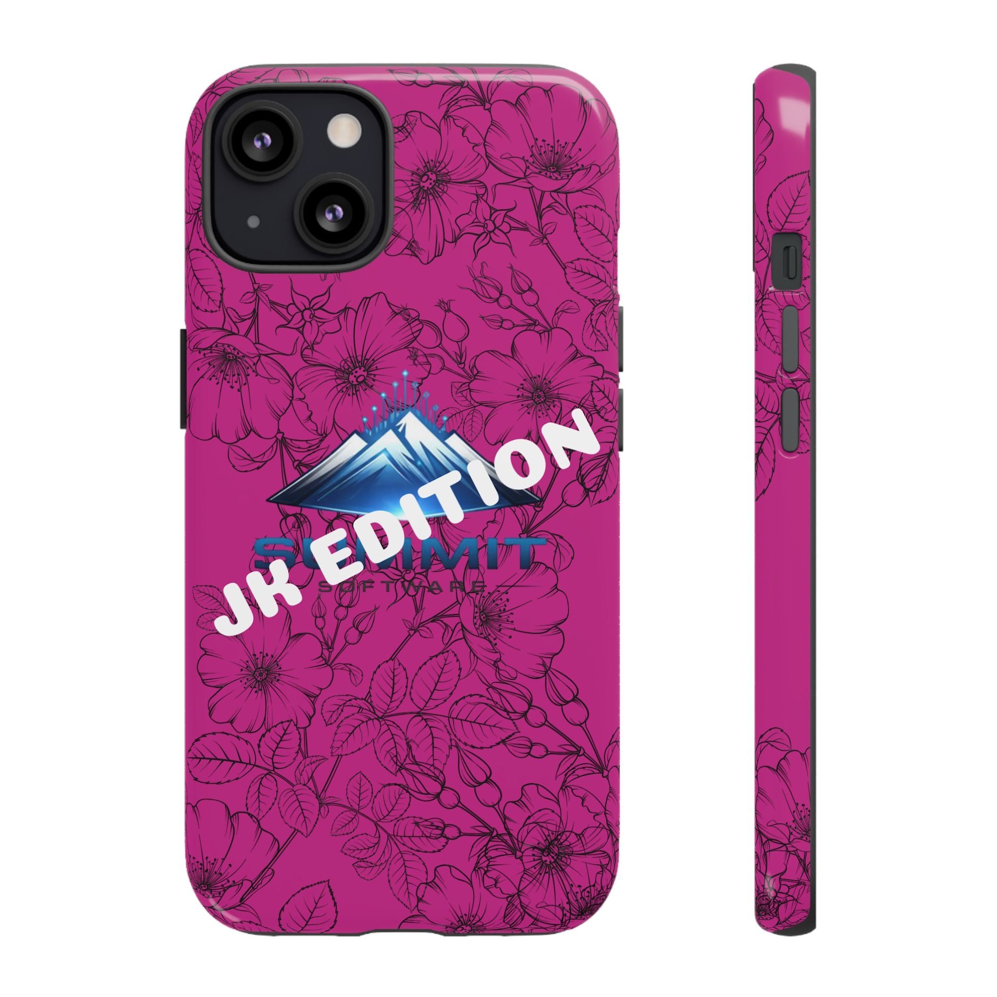 JK Edition Floral Mountain Tough Phone Case — Pink Protective Cover