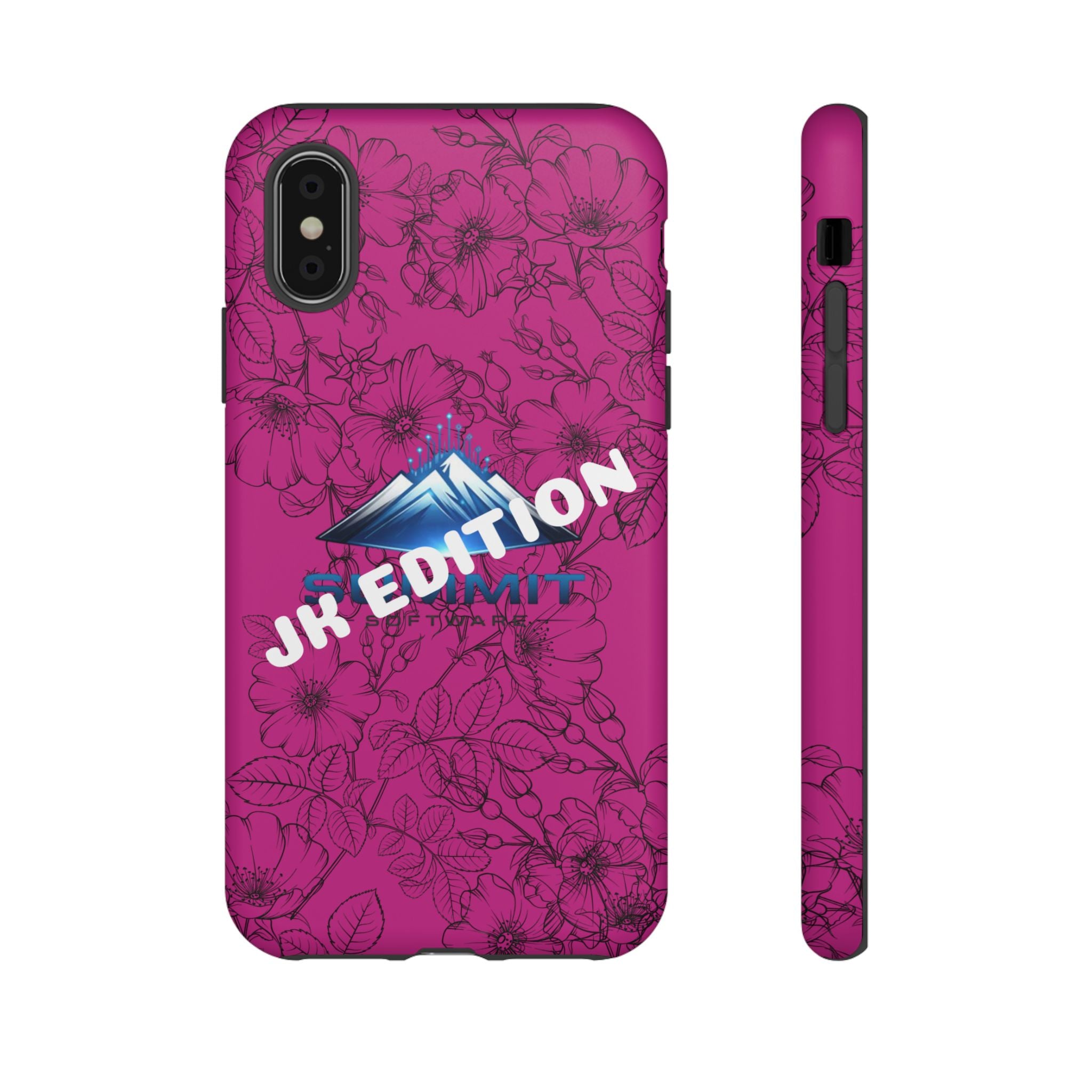 JK Edition Floral Mountain Tough Phone Case — Pink Protective Cover