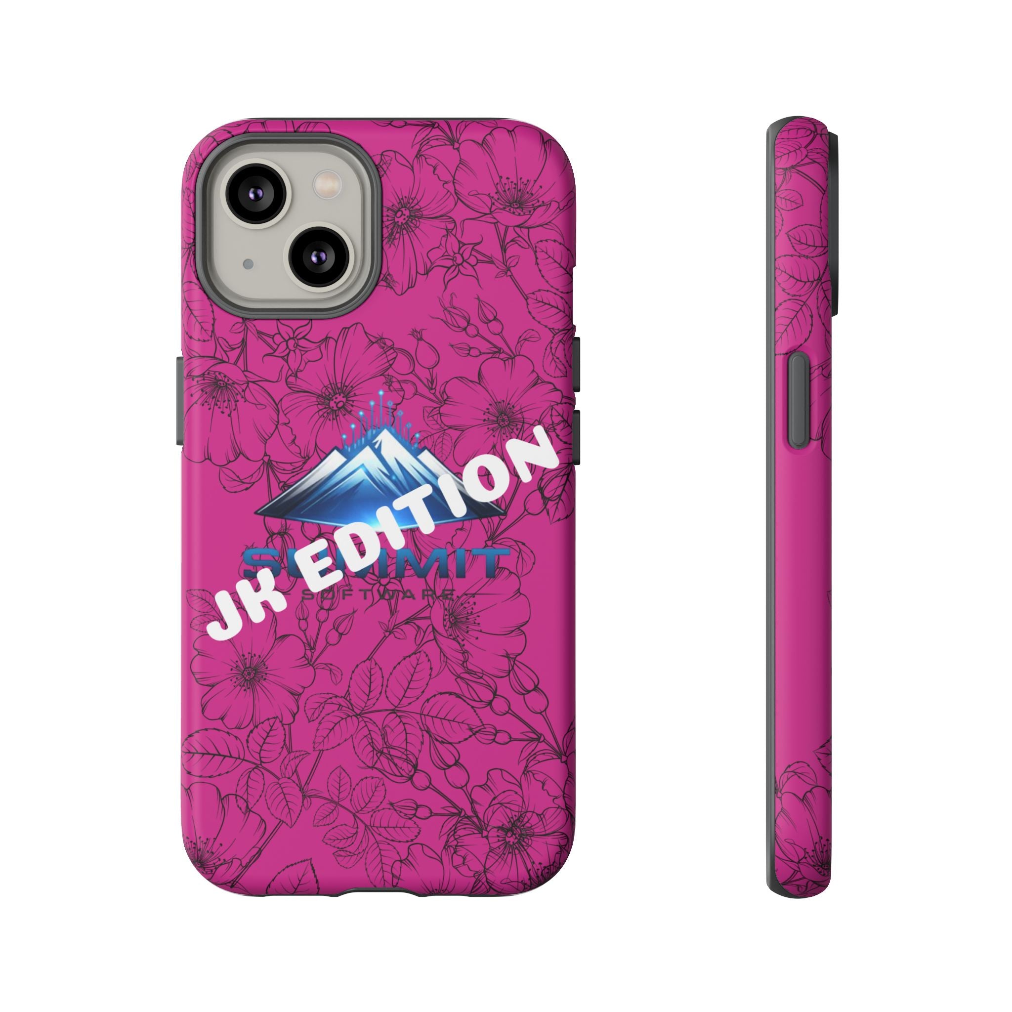 JK Edition Floral Mountain Tough Phone Case — Pink Protective Cover